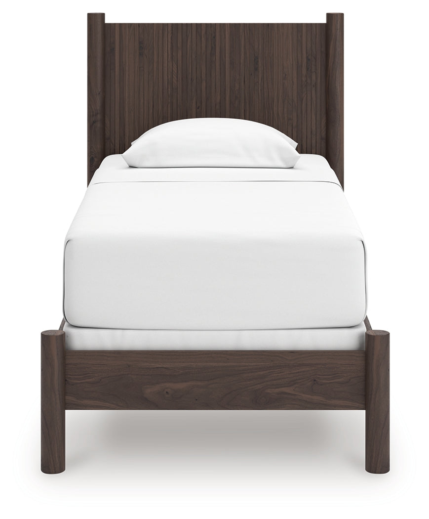 Pamytta Brown Twin Panel Bed- Viva Furn
