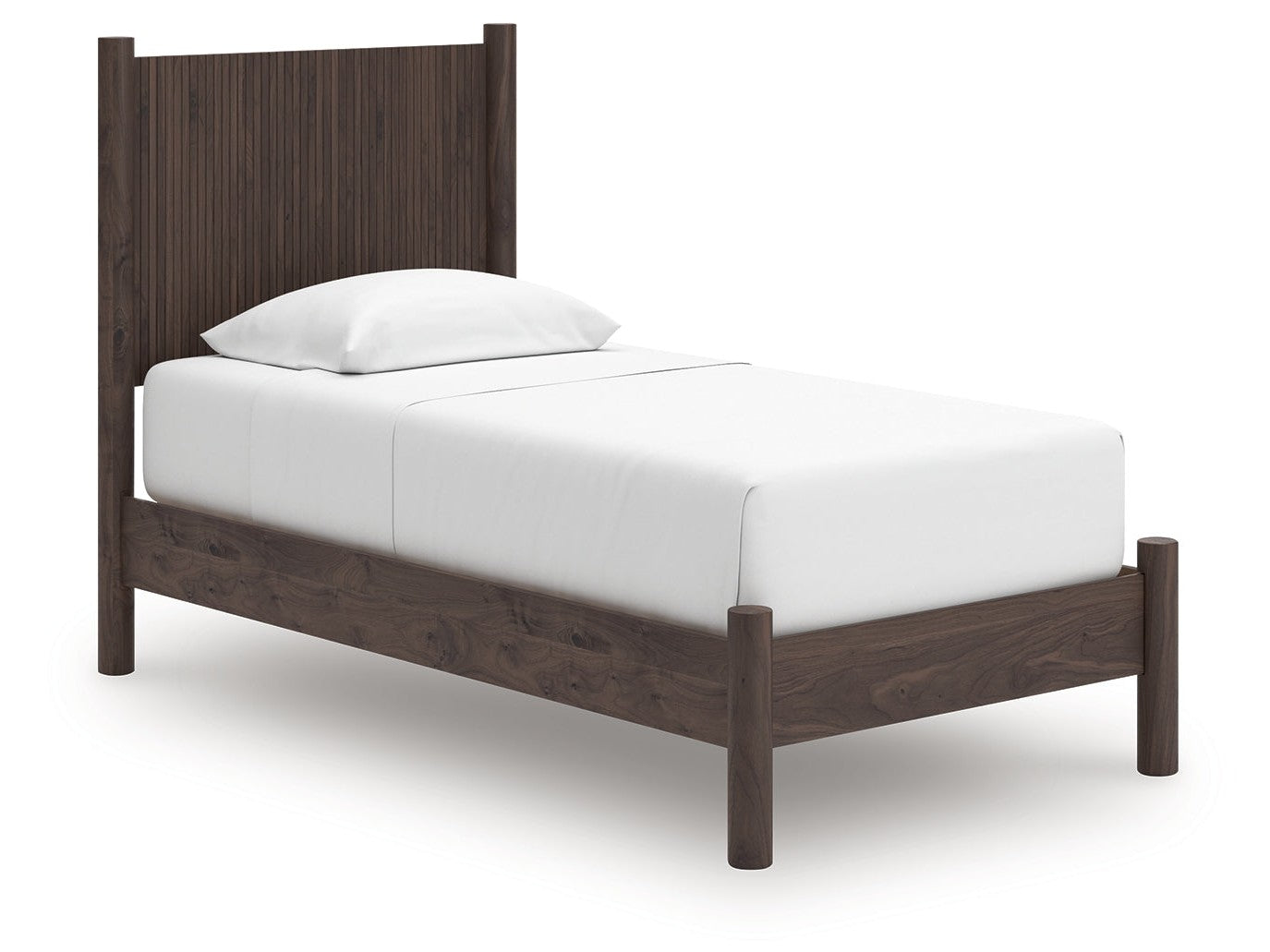 Pamytta Brown Twin Panel Platform Bed- Viva Furn
