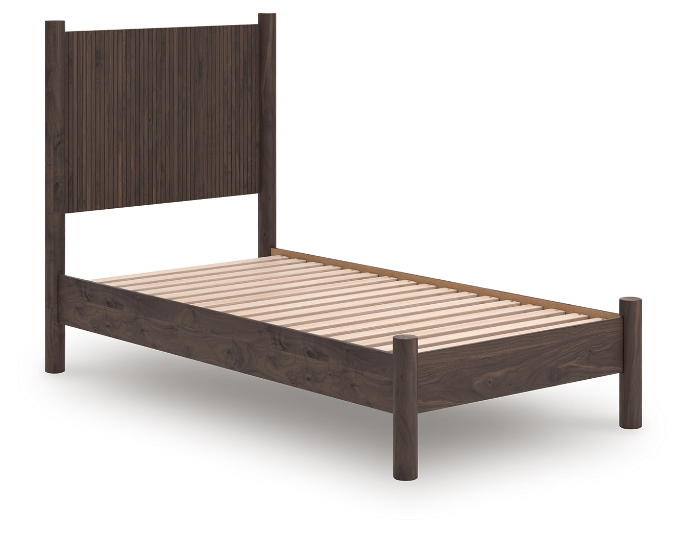 Pamytta Brown Twin Panel Platform Bed- Viva Furn