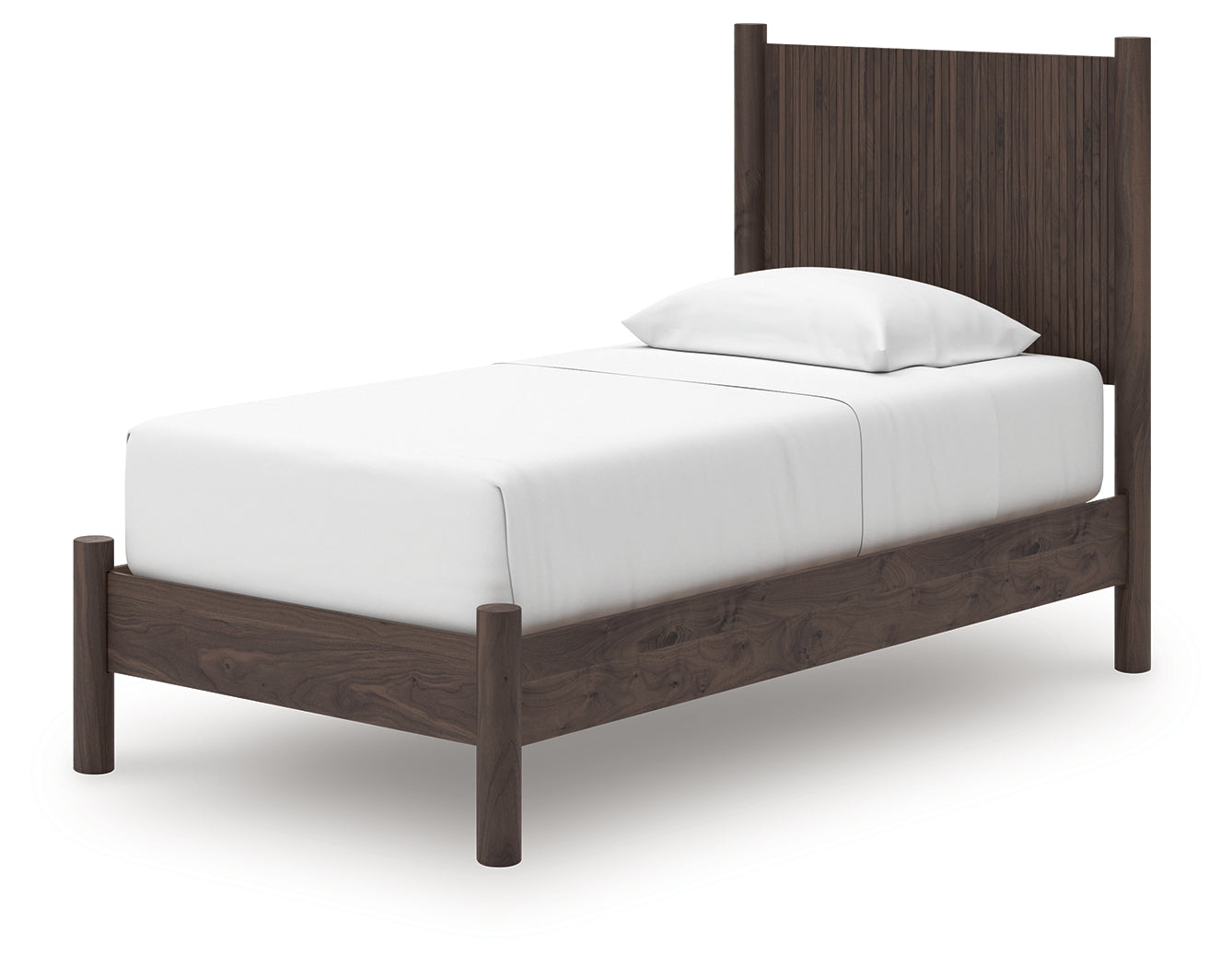 Pamytta Brown Twin Panel Platform Bed- Viva Furn