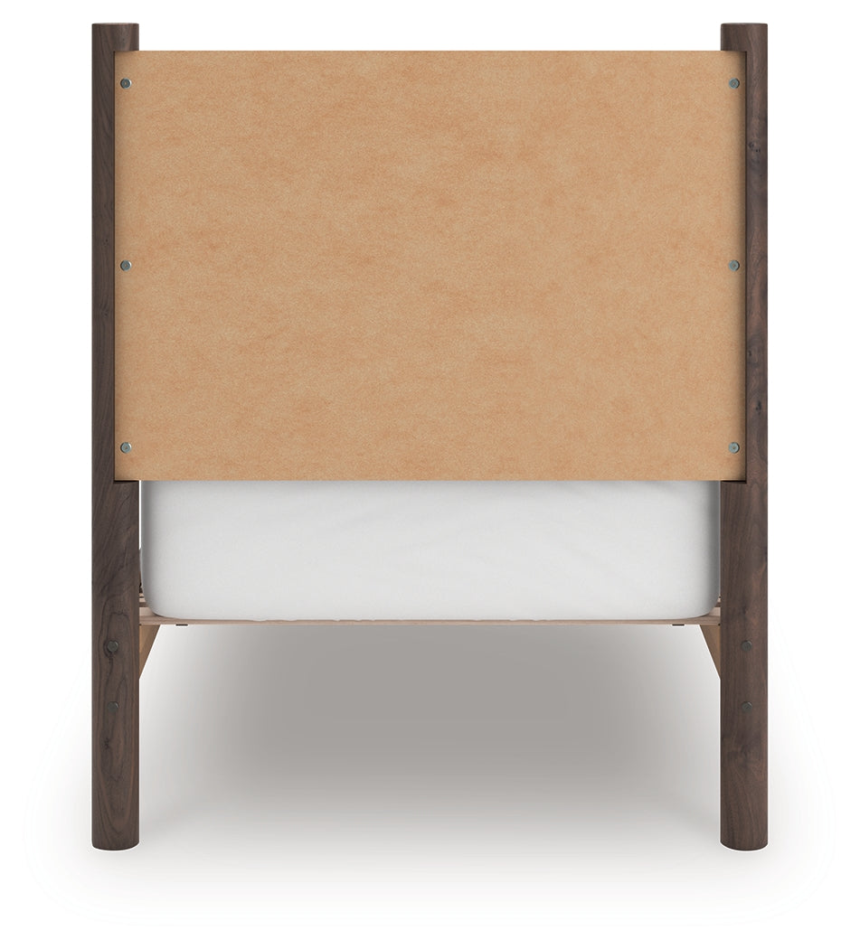 Pamytta Brown Twin Panel Platform Bed- Viva Furn