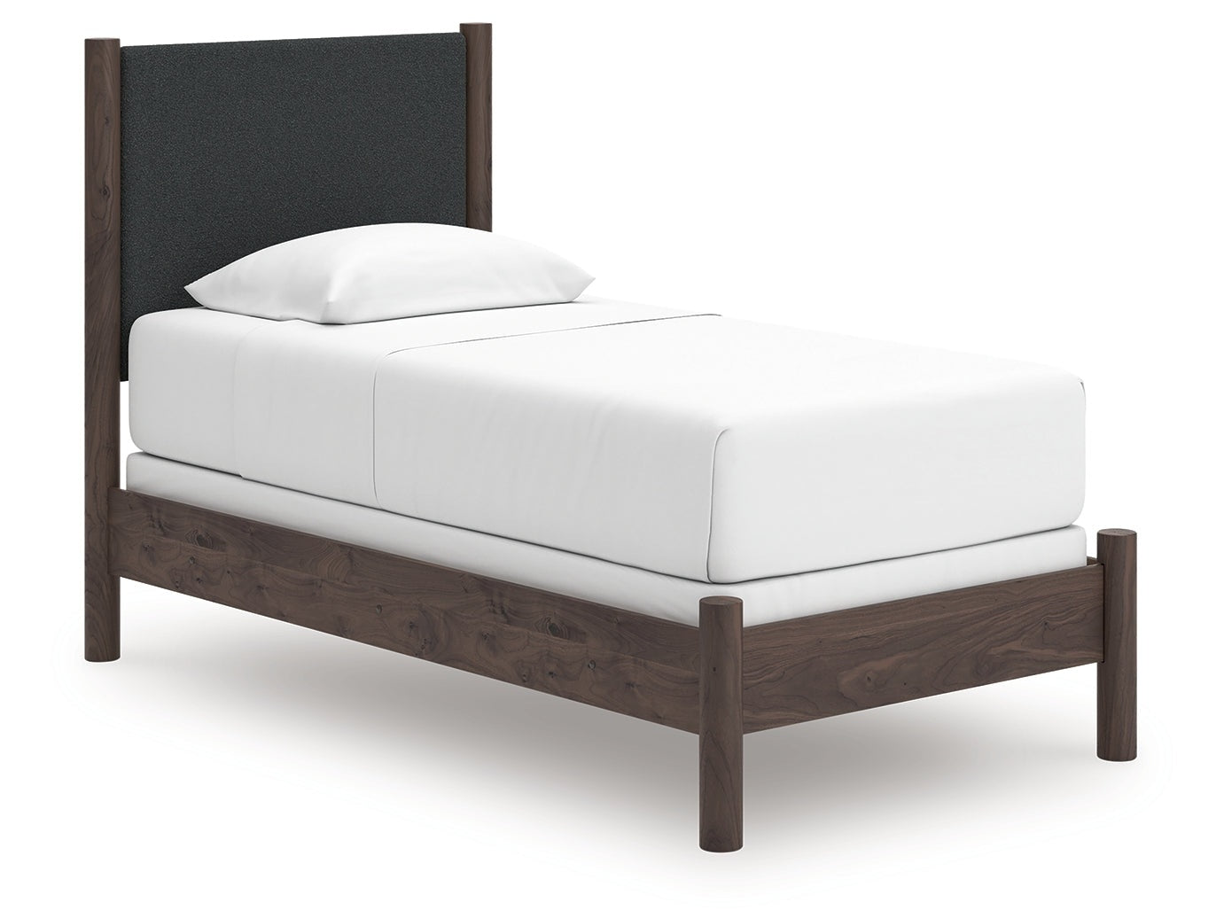 Pamytta Brown Twin Upholstered Panel Bed- Viva Furn