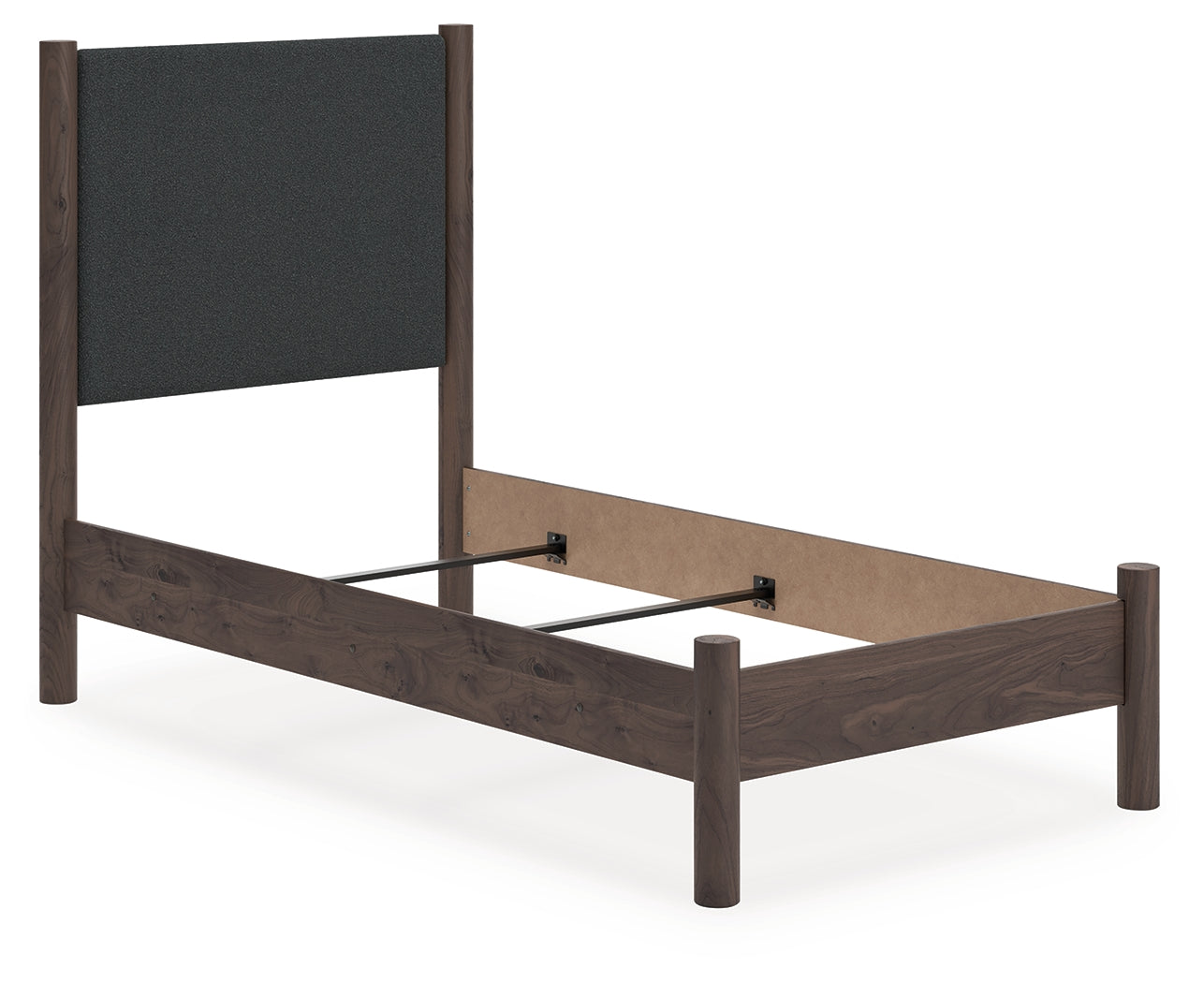 Pamytta Brown Twin Upholstered Panel Bed- Viva Furn