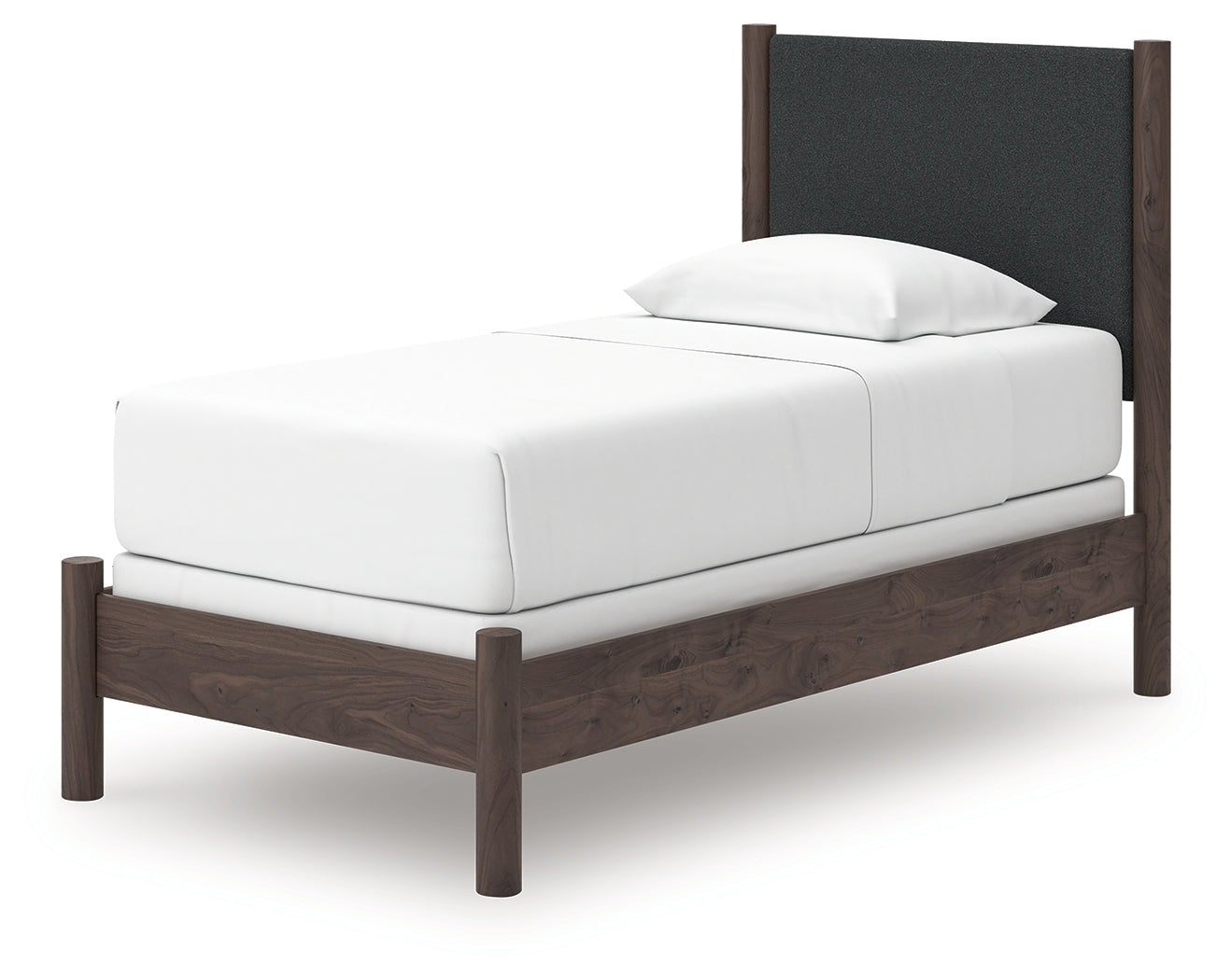 Pamytta Brown Twin Upholstered Panel Bed- Viva Furn