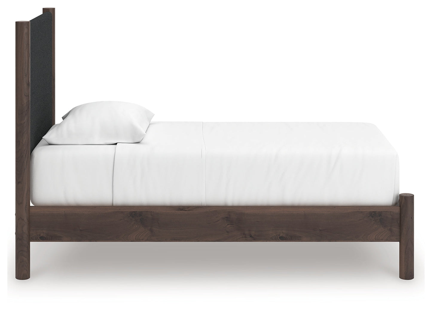 Pamytta Brown Twin Upholstered Panel Platform Bed- Viva Furn