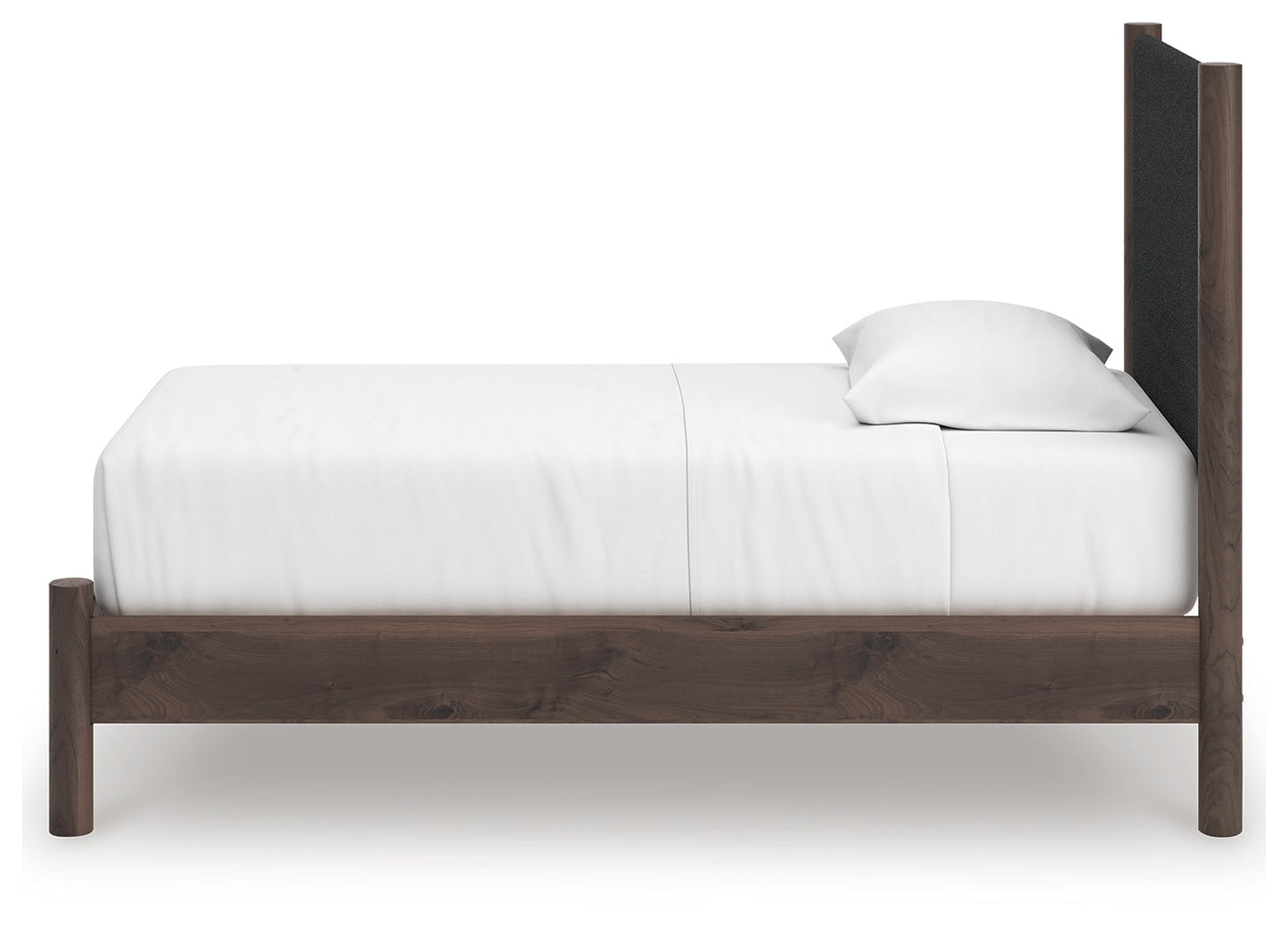 Pamytta Brown Twin Upholstered Panel Platform Bed- Viva Furn