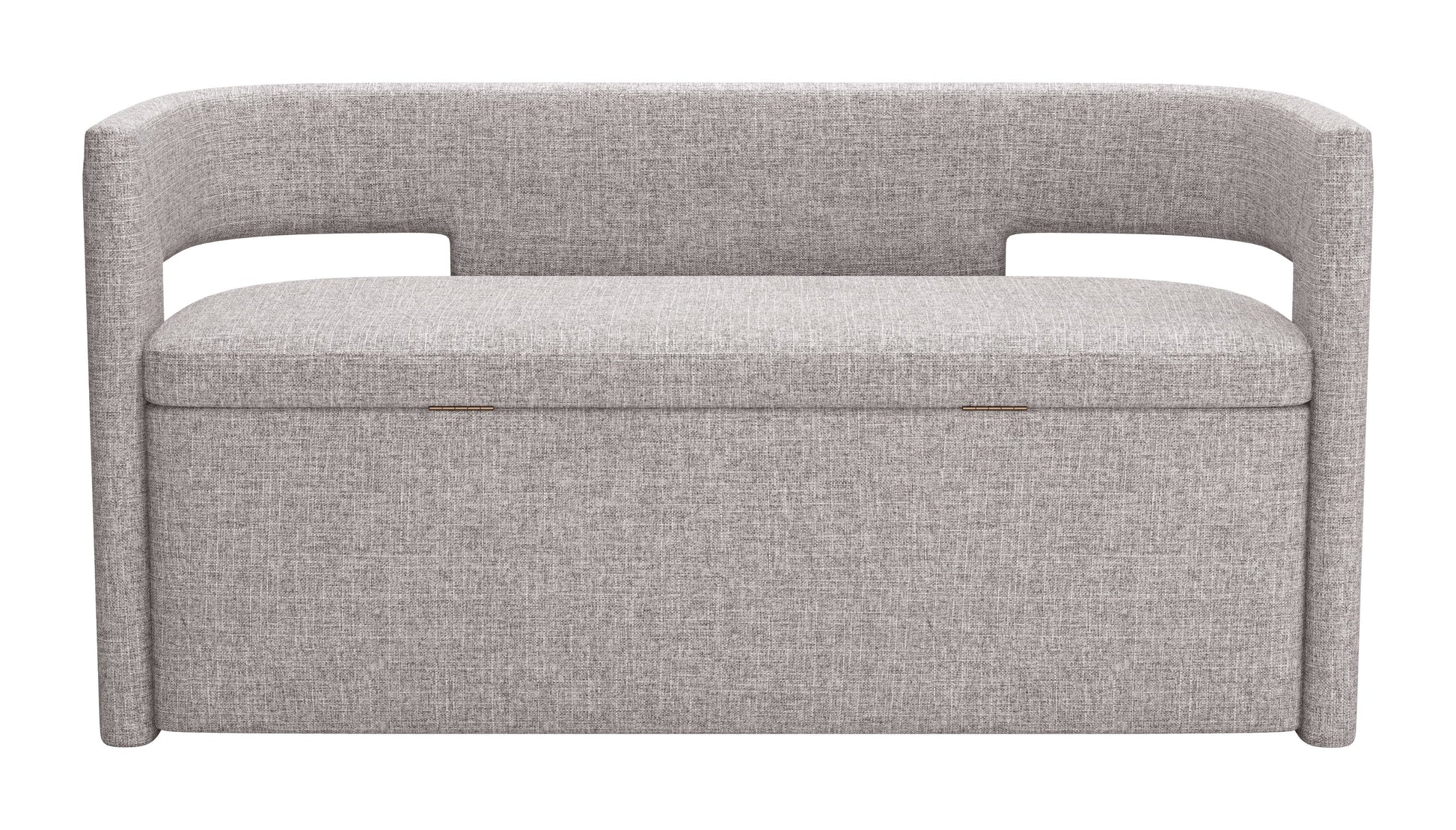Papua Gray Storage Bench - Ornate Home