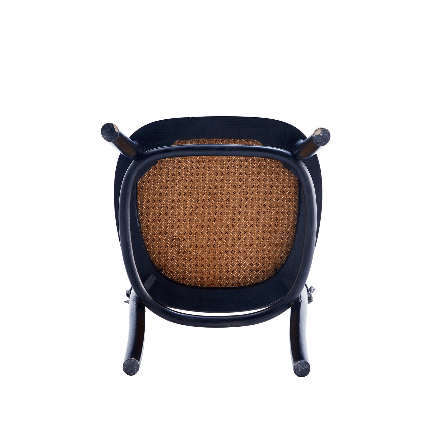 Paragon Dining Chair 1.0 with Grey Cushions in Black and Cane (set of 2) - Ornate Home