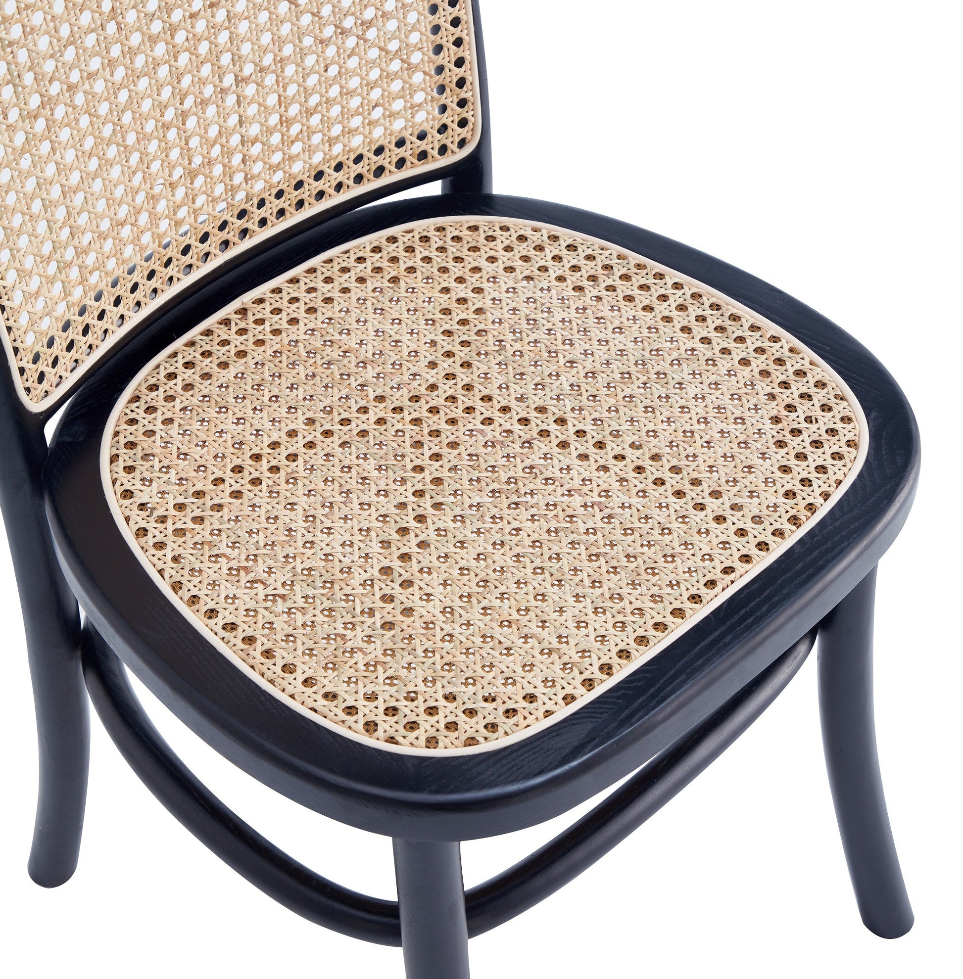 Paragon Dining Chair 2.0 in Black and Cane (set of 4) - Ornate Home