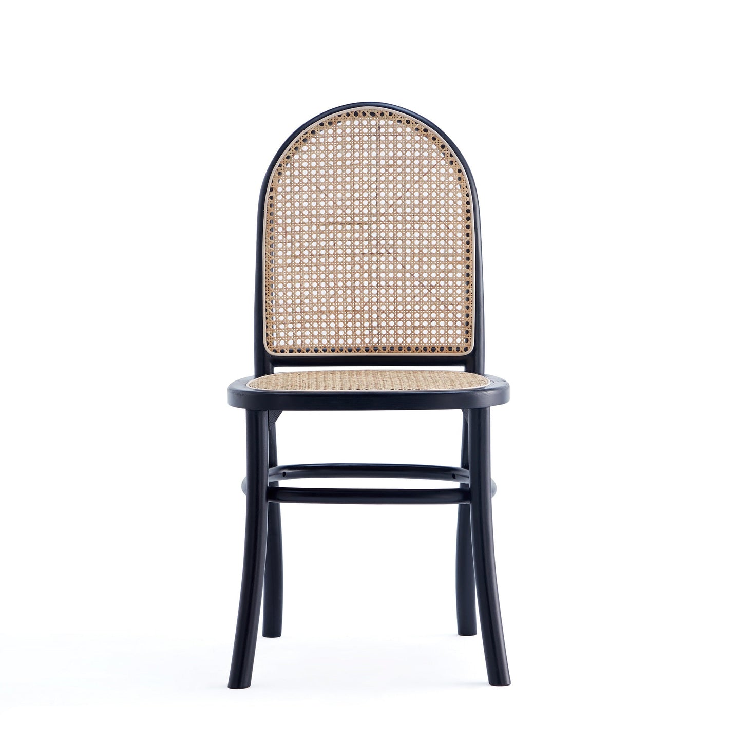 Paragon Dining Chair 2.0 in Black and Cane (set of 4) - Ornate Home