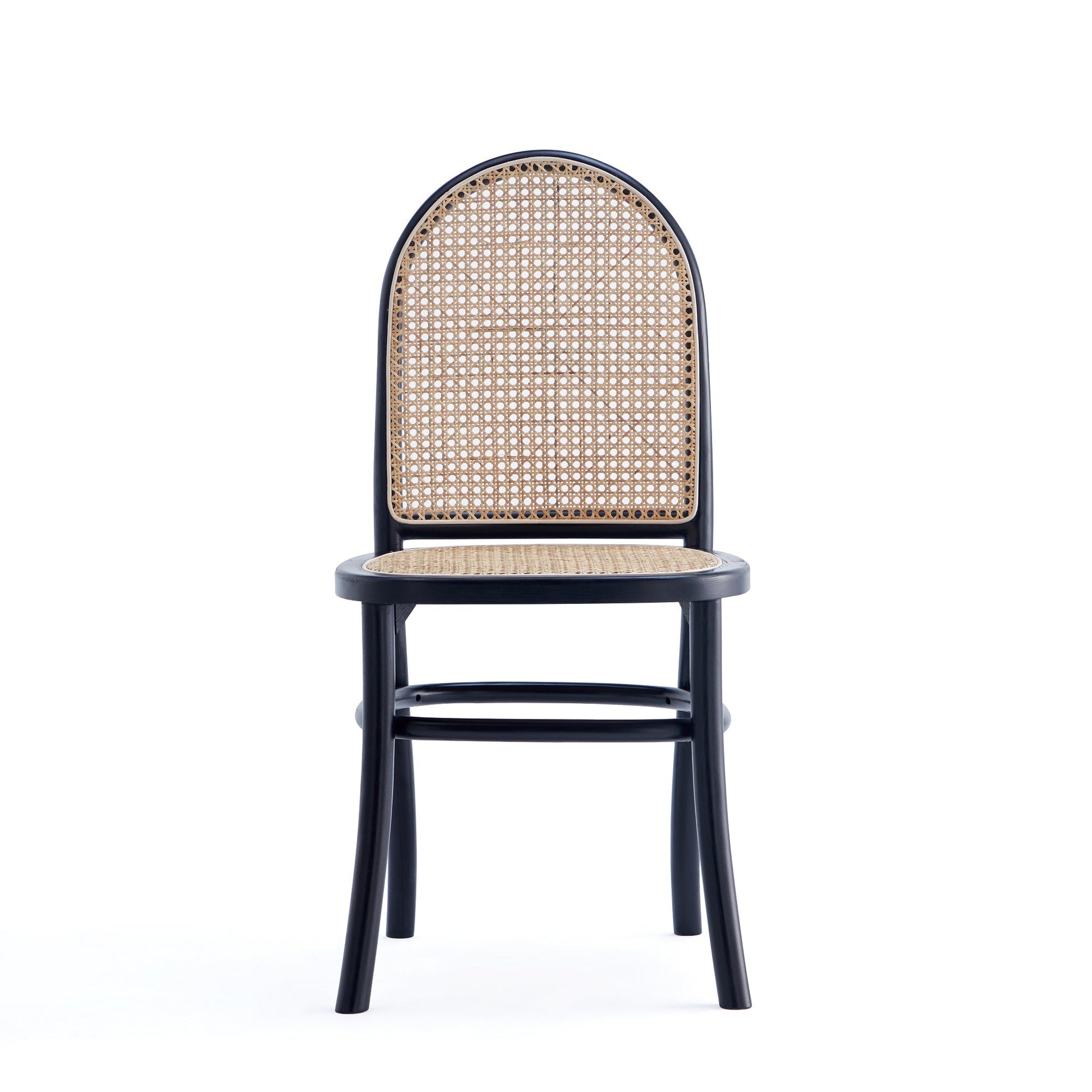 Paragon Dining Chair 2.0 in Black and Cane (set of 4) - Ornate Home