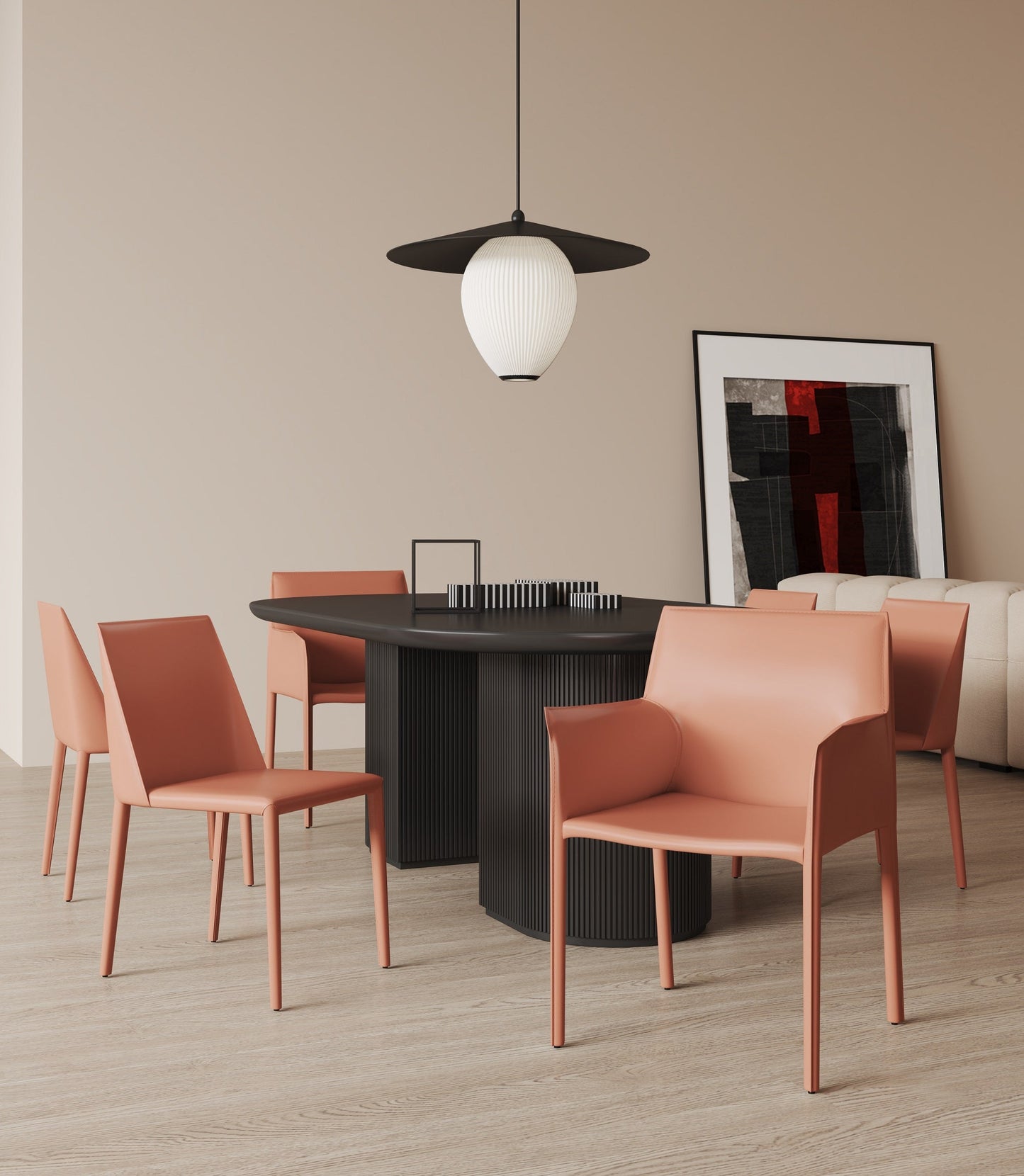 Paris 8-Piece Dining Chairs in Clay - Ornate Home