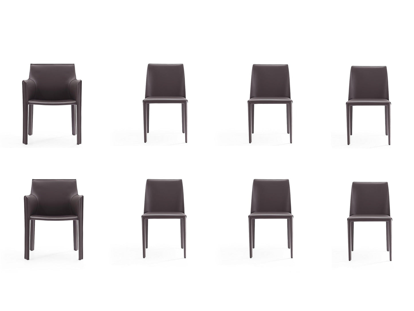 Paris 8-Piece Dining Chairs in Grey - Ornate Home