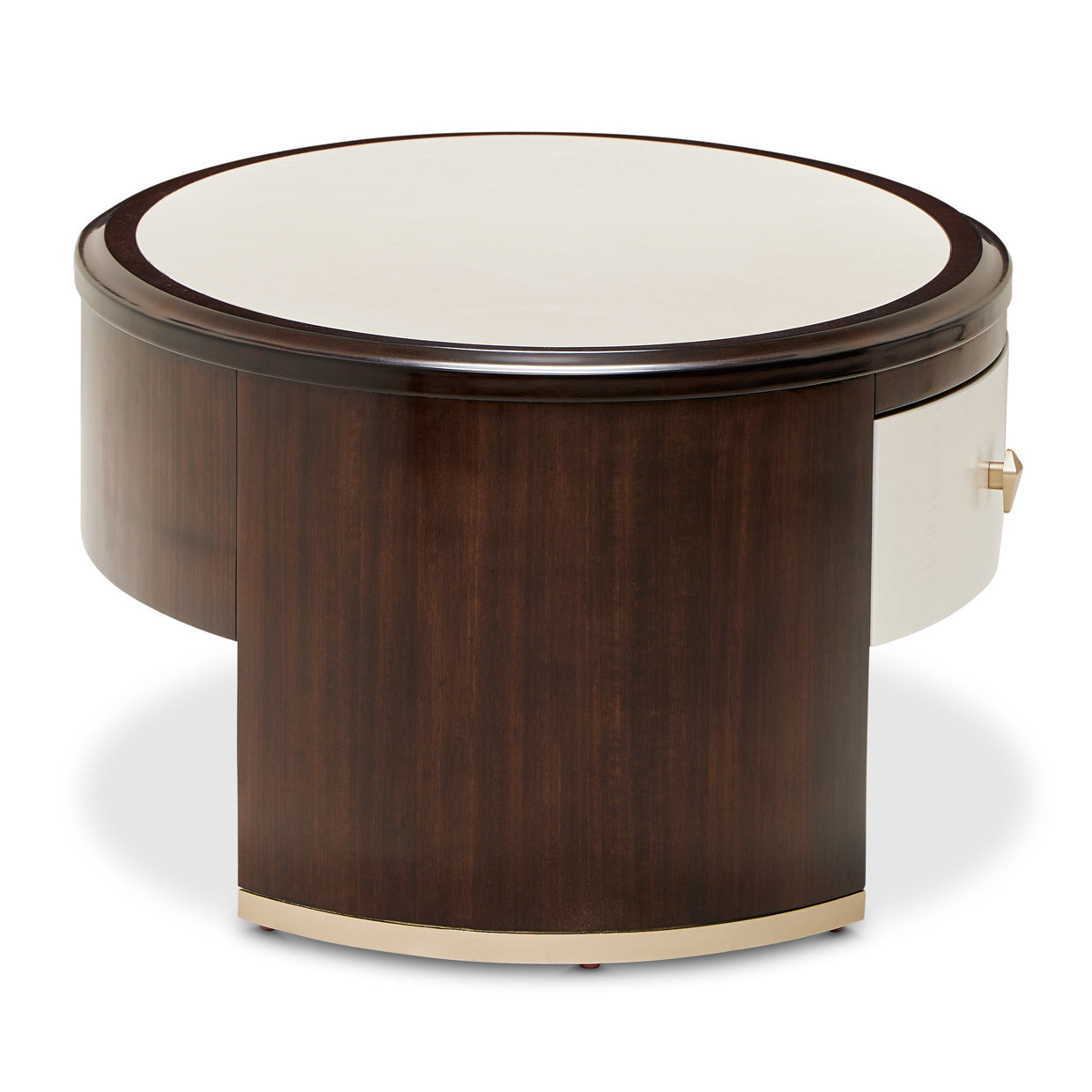Paris Chic Espresso Oval Cocktail Table - Ornate Home