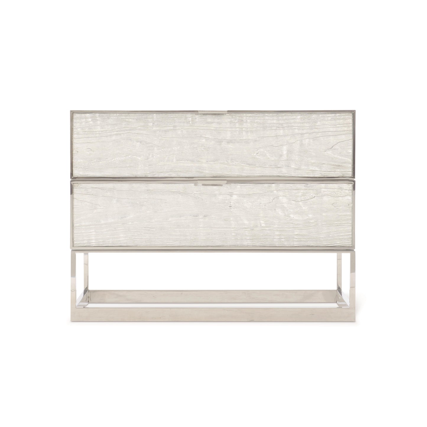 Parkhurst White/Silver Nightstand - Ornate Home