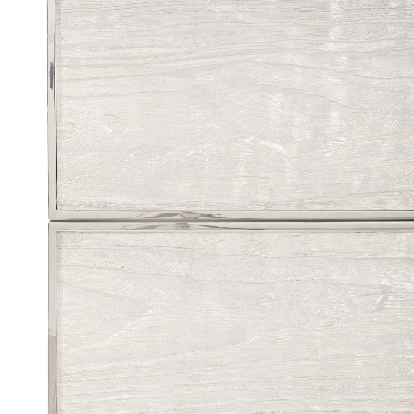 Parkhurst White/Silver Nightstand - Ornate Home