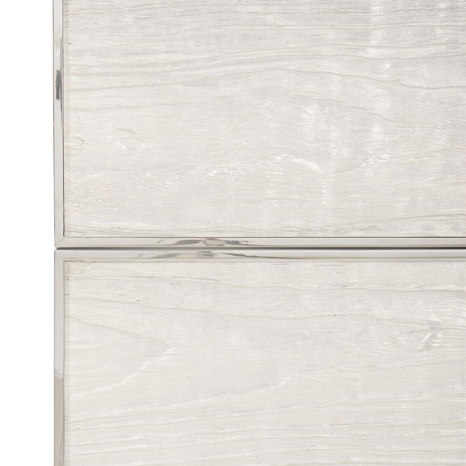 Parkhurst White/Silver Nightstand - Ornate Home