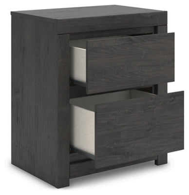 Parlayon Charcoal 23" 2 Drawer Charging Nightstand- Viva Furn