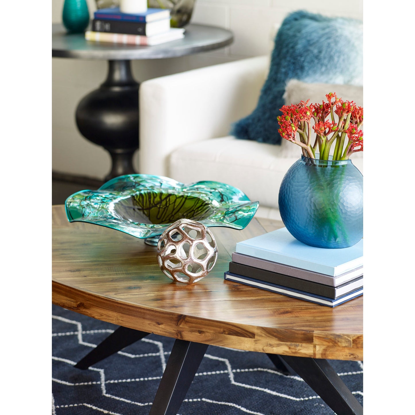 Parq Amber Oval Coffee Table - Ornate Home