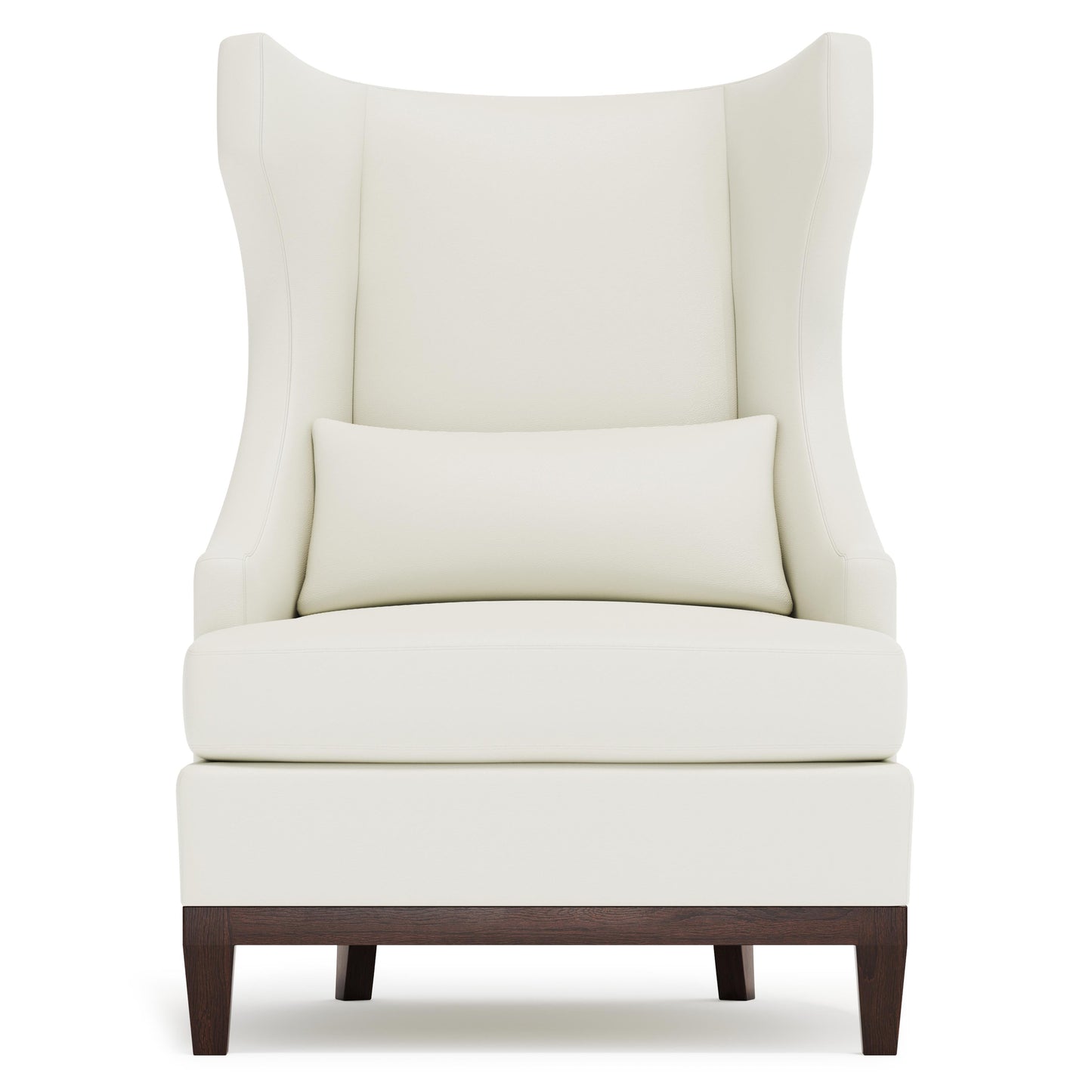 Pascal White/Cream Leather Chair - Ornate Home