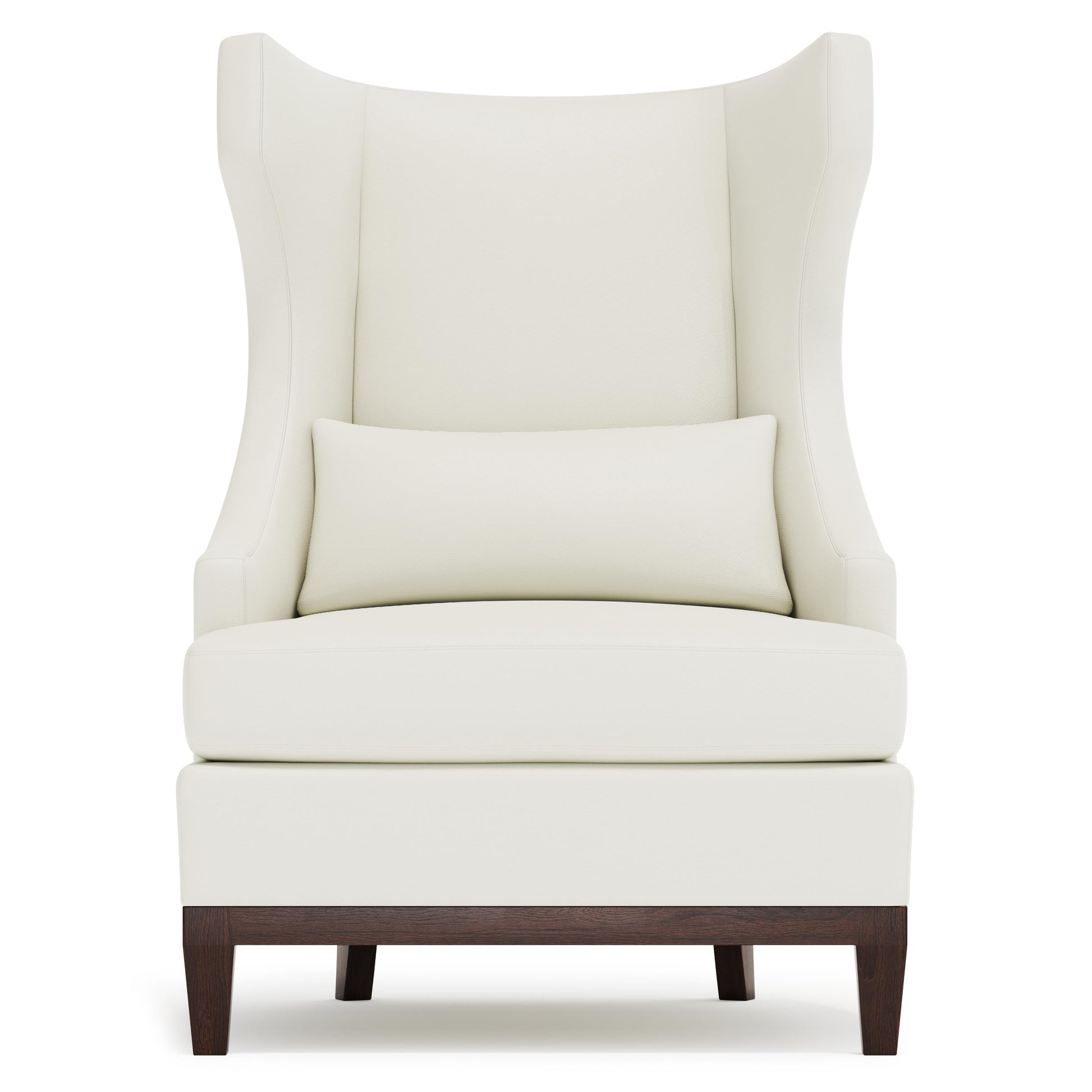 Pascal White/Cream Leather Chair - Ornate Home