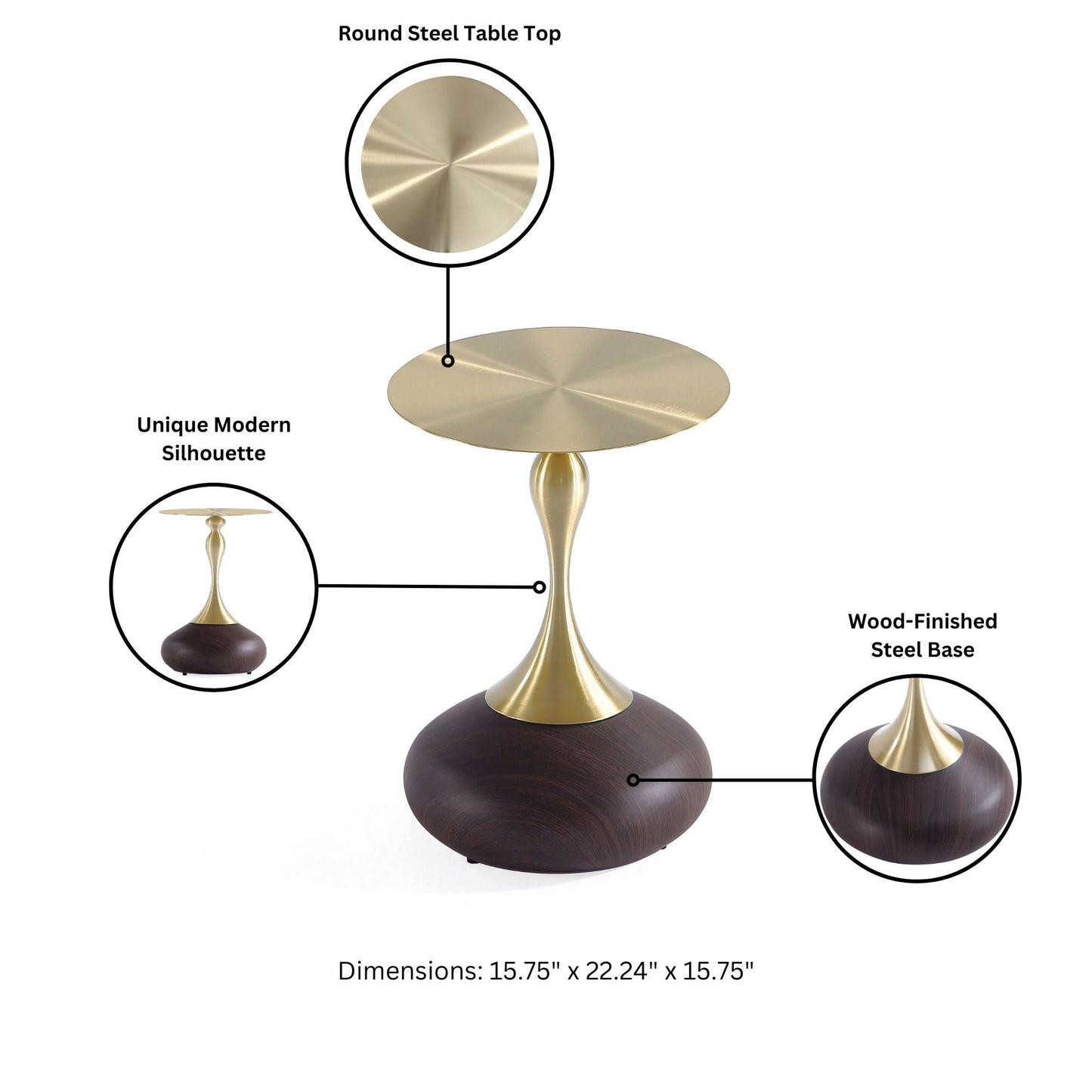 Patchin End Table in Brown - Ornate Home