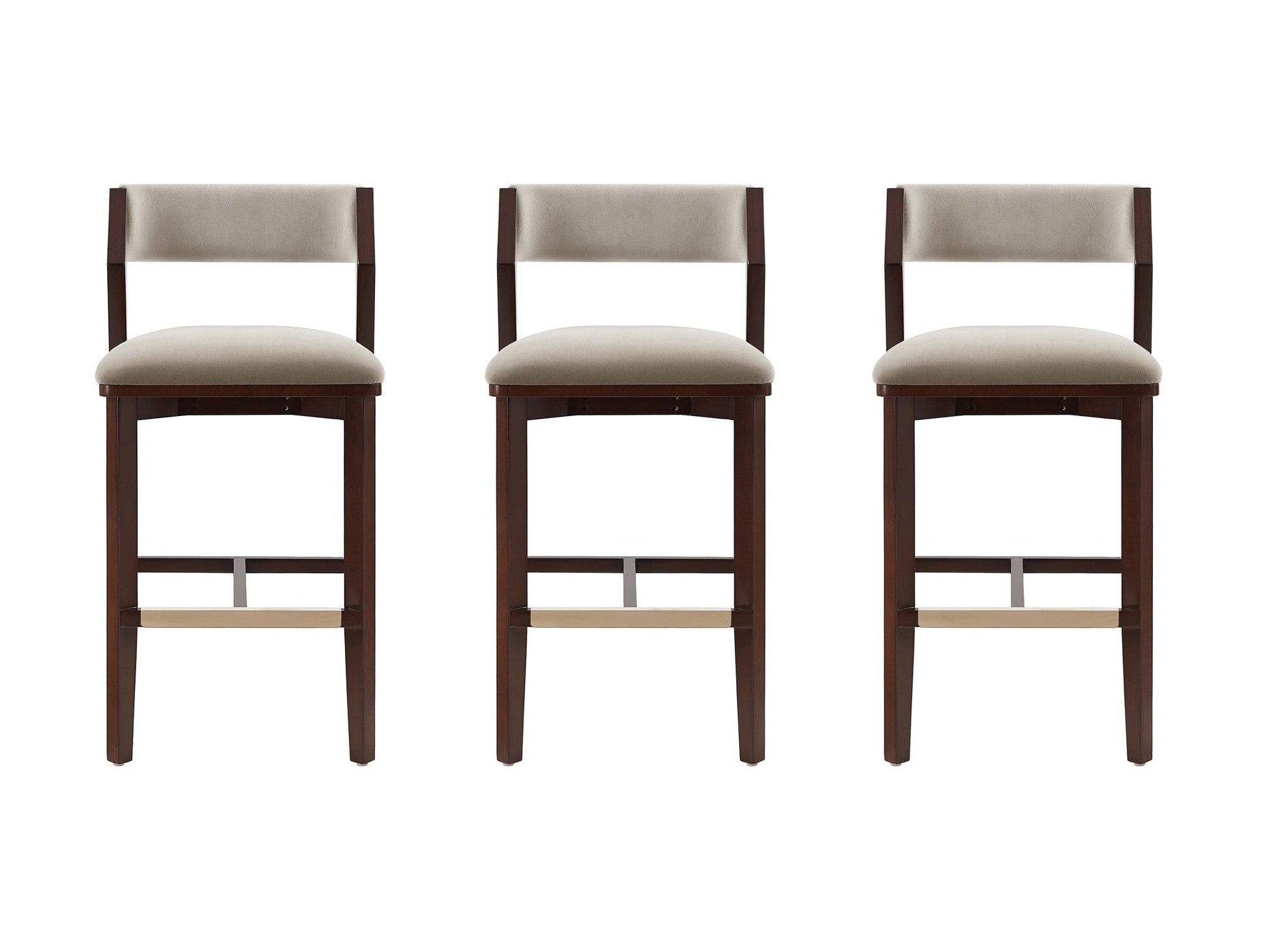 Patricia Barstool in Linen (set of 3) - Ornate Home