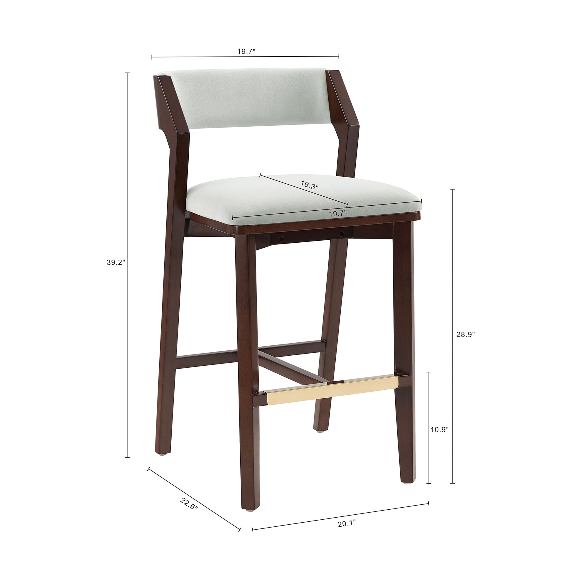 Patricia Barstool in White Glacier (set of 3) - Ornate Home