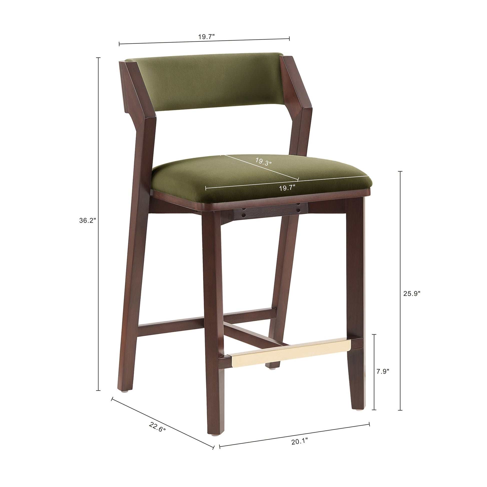 Patricia Counter Stool in Turtle Green (set of 2) - Ornate Home