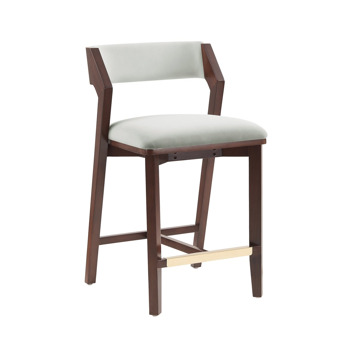 Patricia Counter Stool in White Glacier (set of 2) - Ornate Home