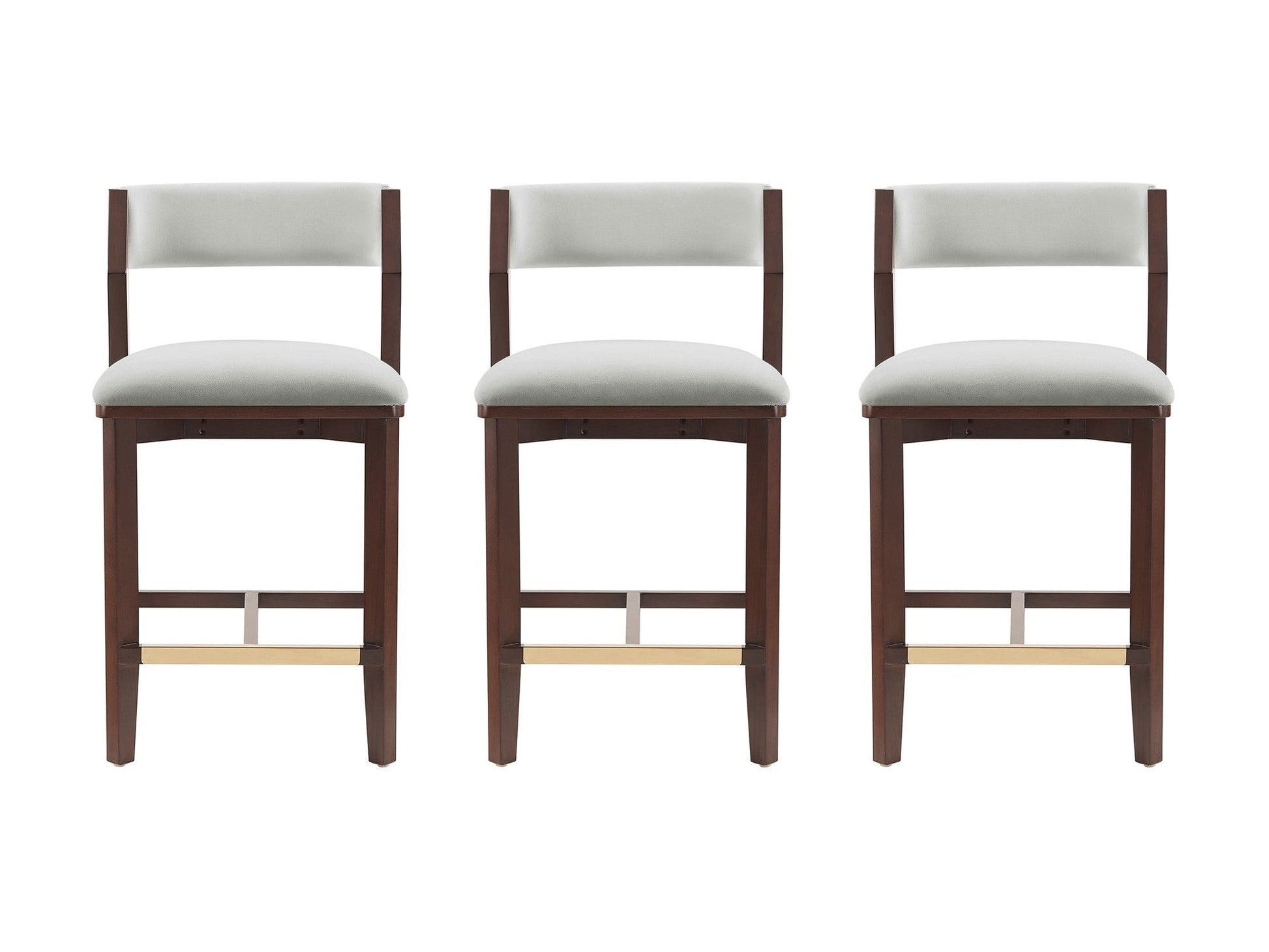 Patricia Counter Stool in White Glacier (set of 3) - Ornate Home