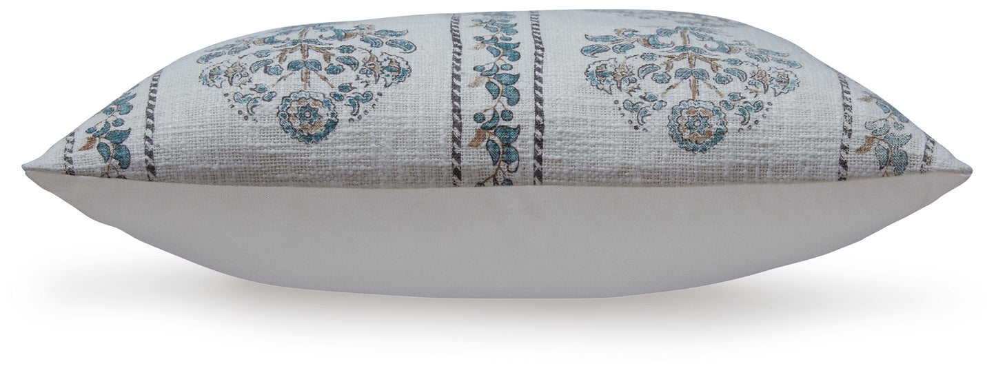 Paulmour Ivory/Green/Brown Pillow (Set of 4)- Viva Furn