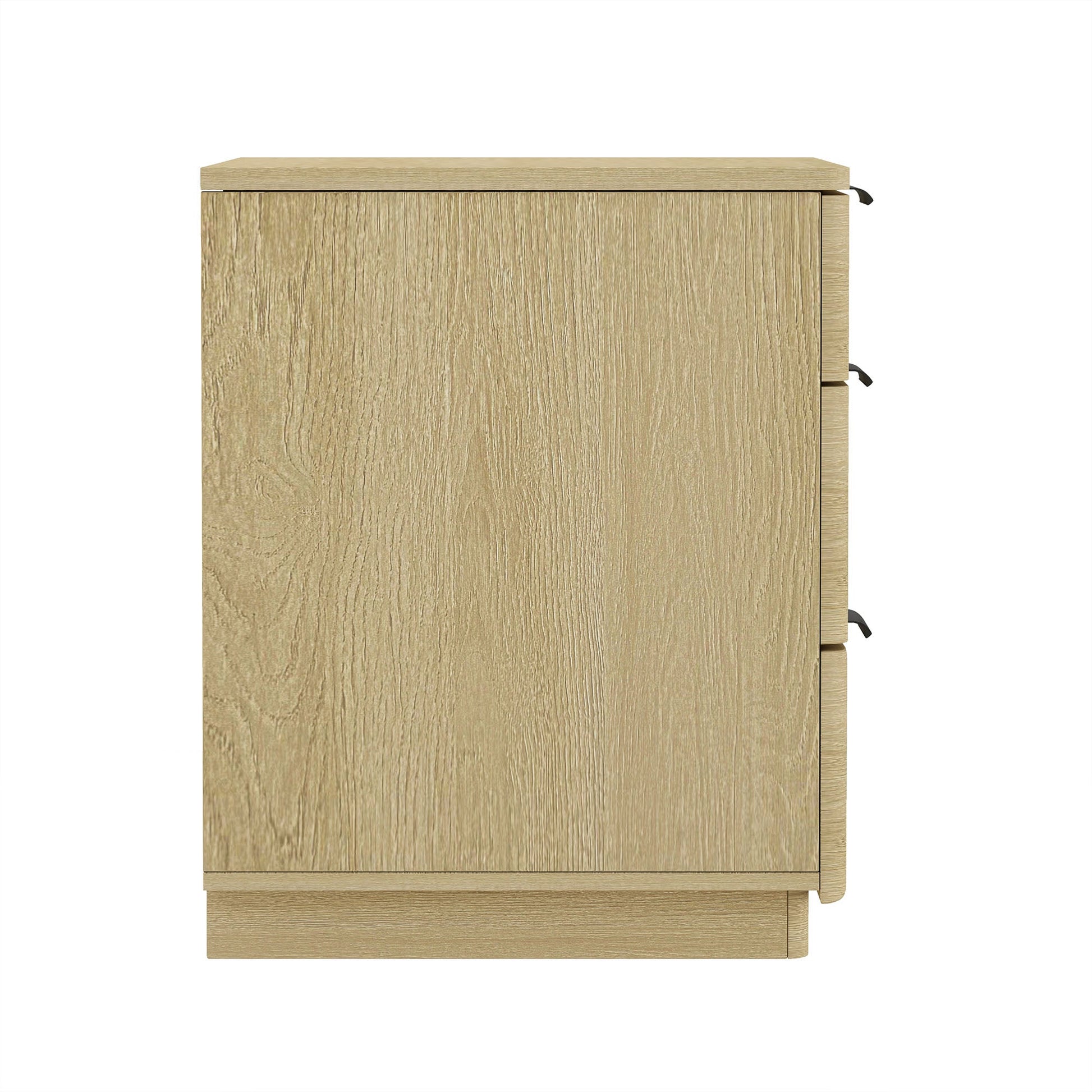 Payton Nightstand in Natural Oak and Black - Ornate Home