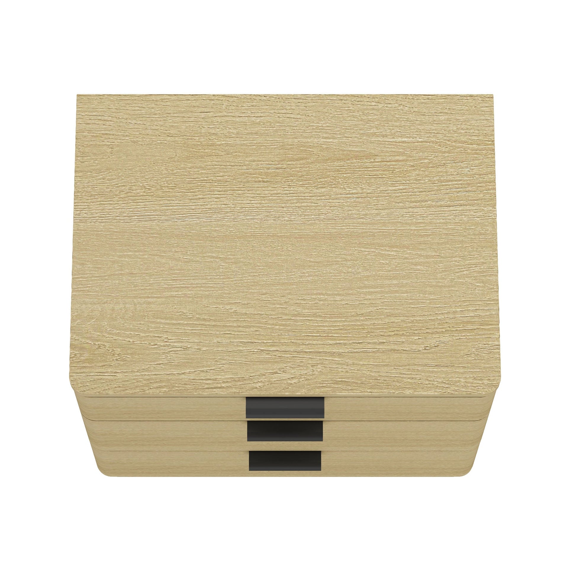 Payton Nightstand in Natural Oak and Black - Ornate Home