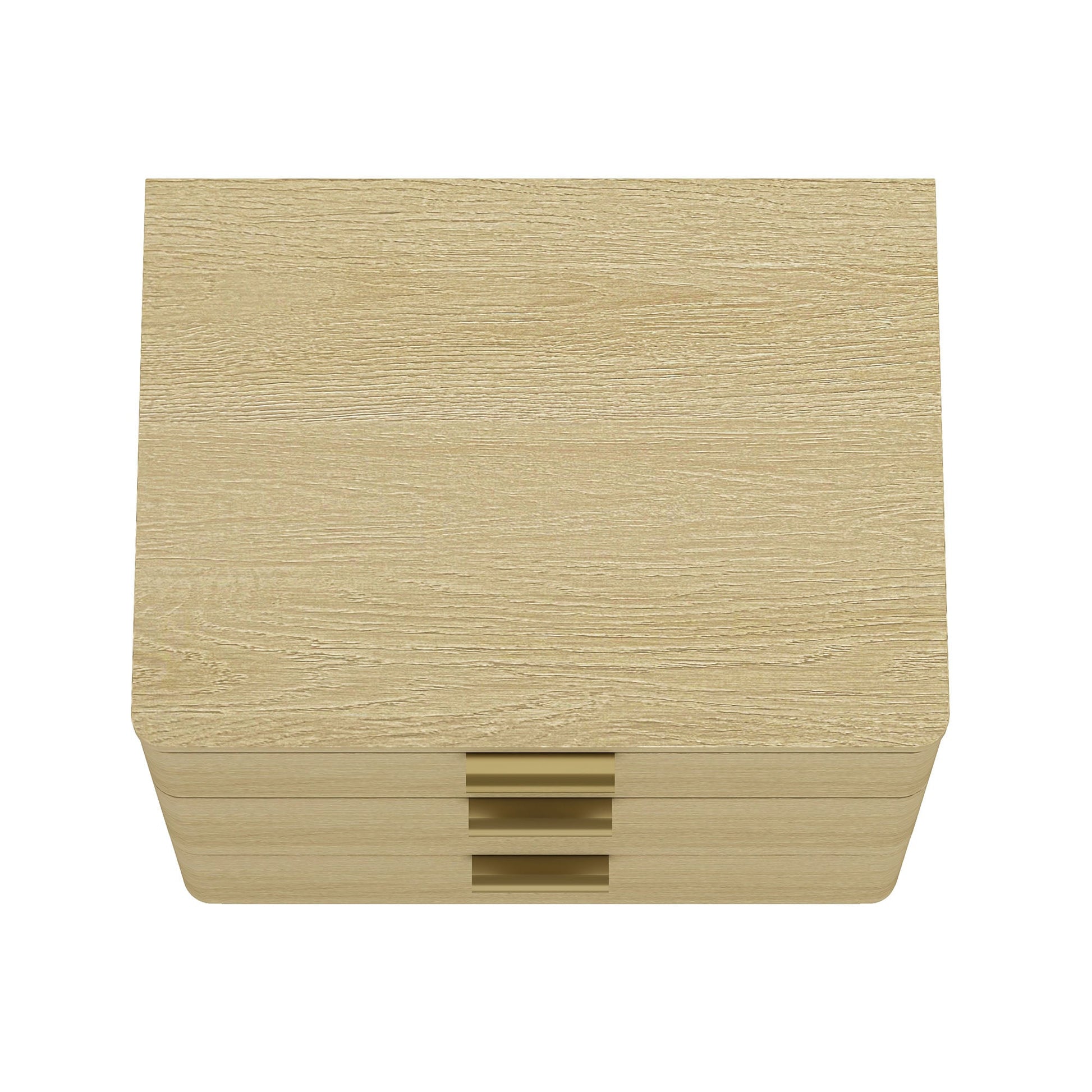 Payton Nightstand in Natural Oak and Gold - Ornate Home