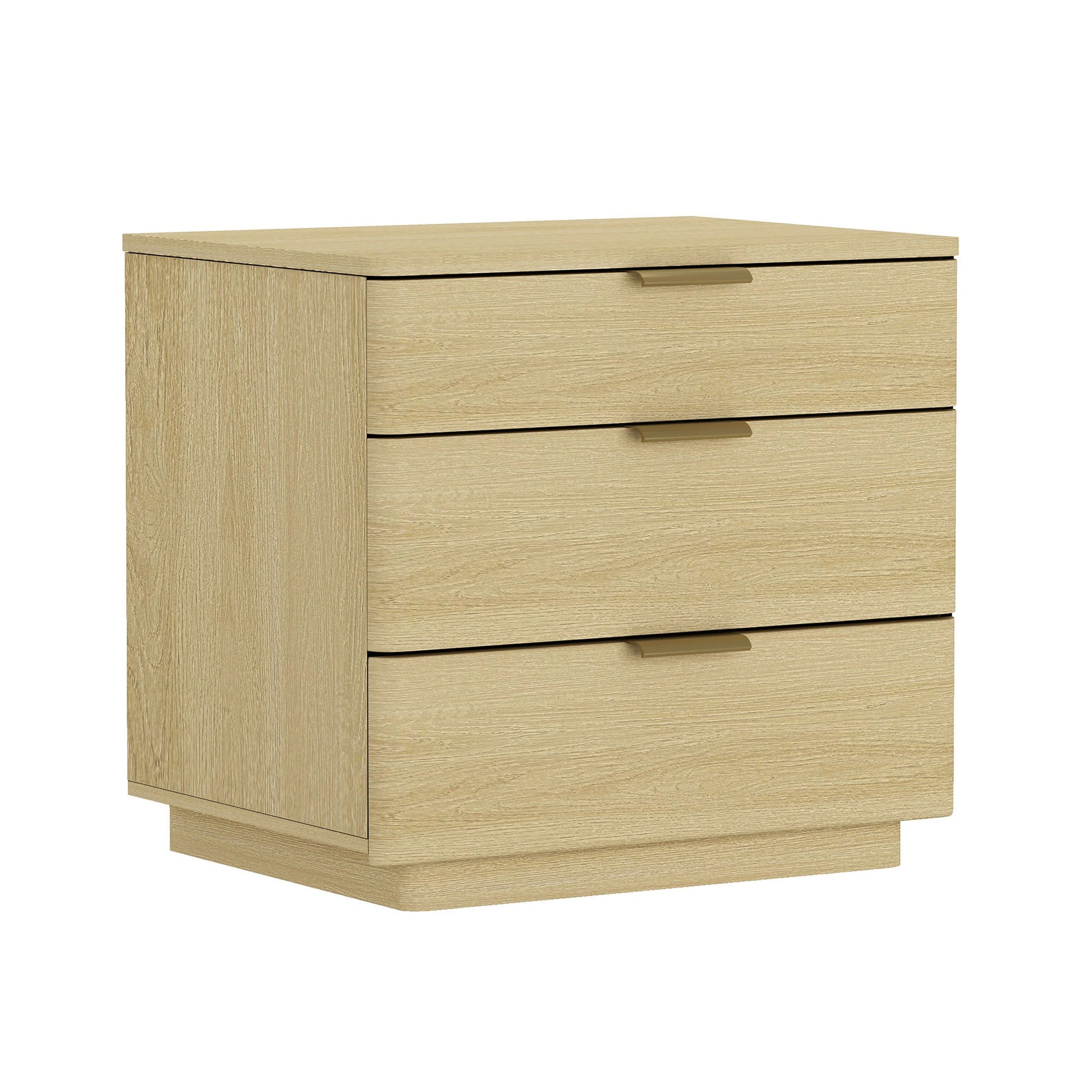 Payton Nightstand in Natural Oak and Gold (set of 2) - Ornate Home