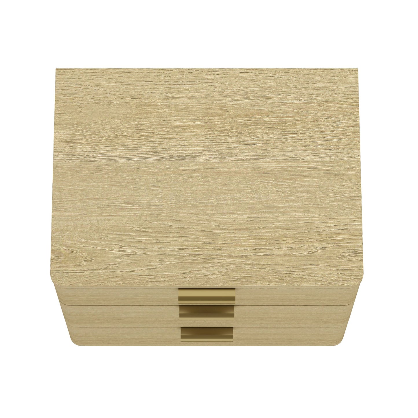 Payton Nightstand in Natural Oak and Gold (set of 2) - Ornate Home