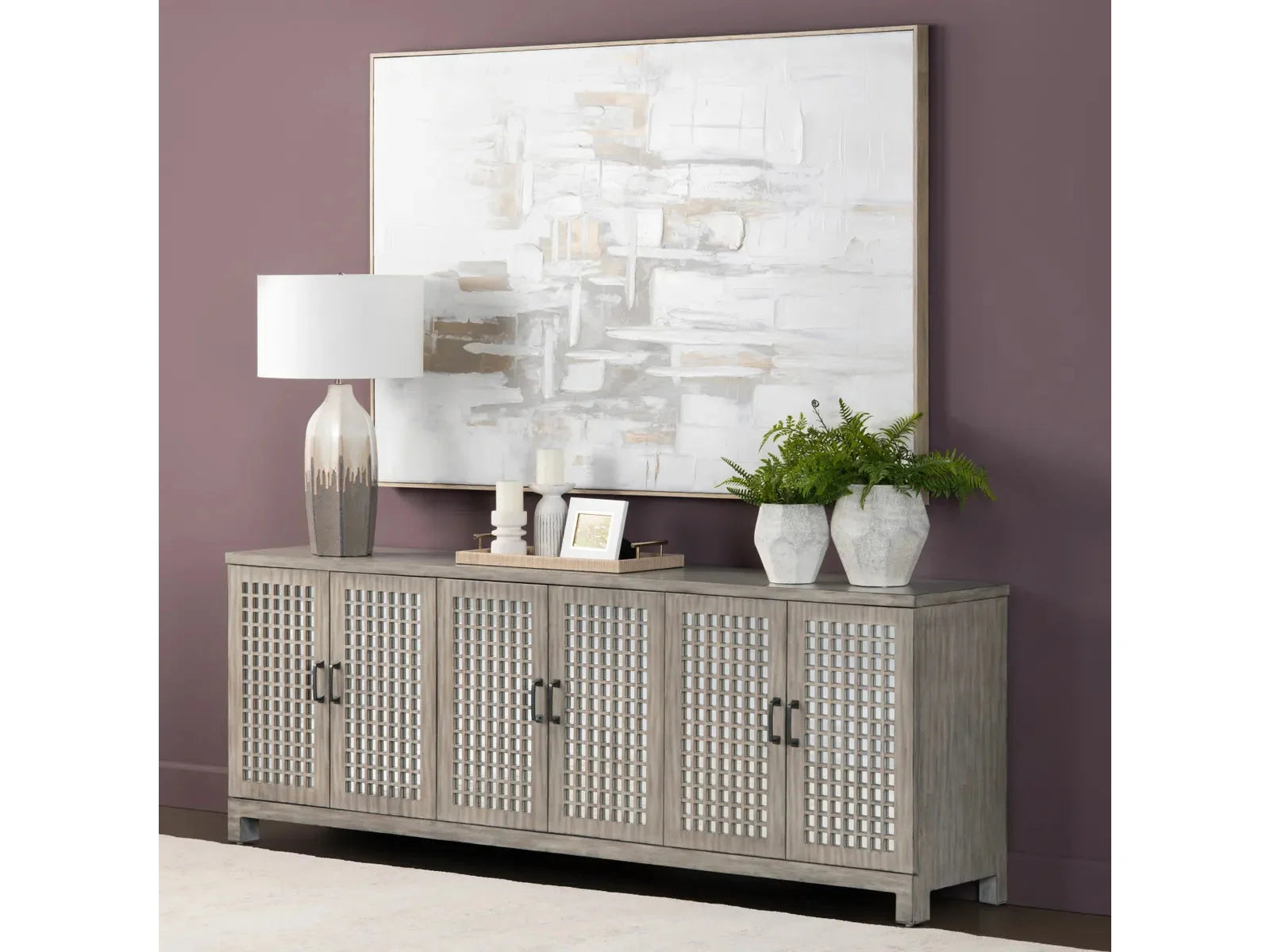 Peacham White/Grey Canvas - Ornate Home