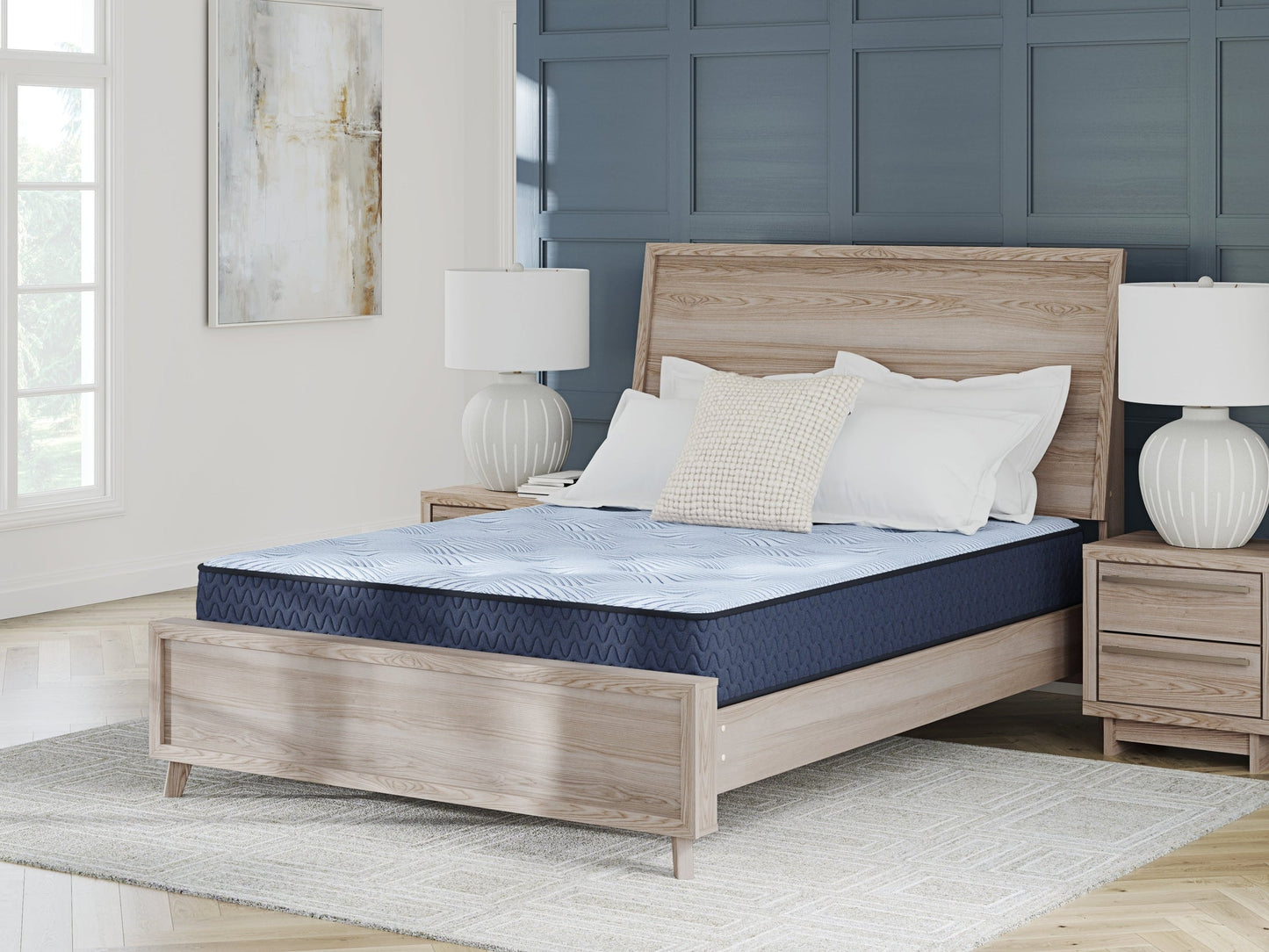 Peak 2.0 10 Hybrid Light Blue King Mattress- Viva Furn