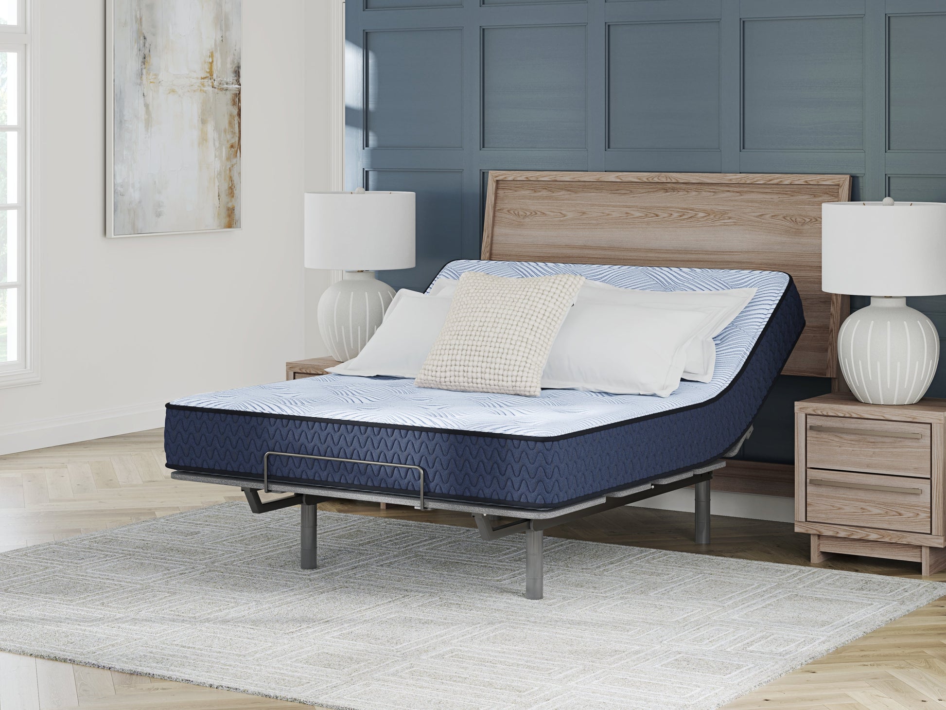 Peak 2.0 10 Hybrid Light Blue Twin Mattress- Viva Furn