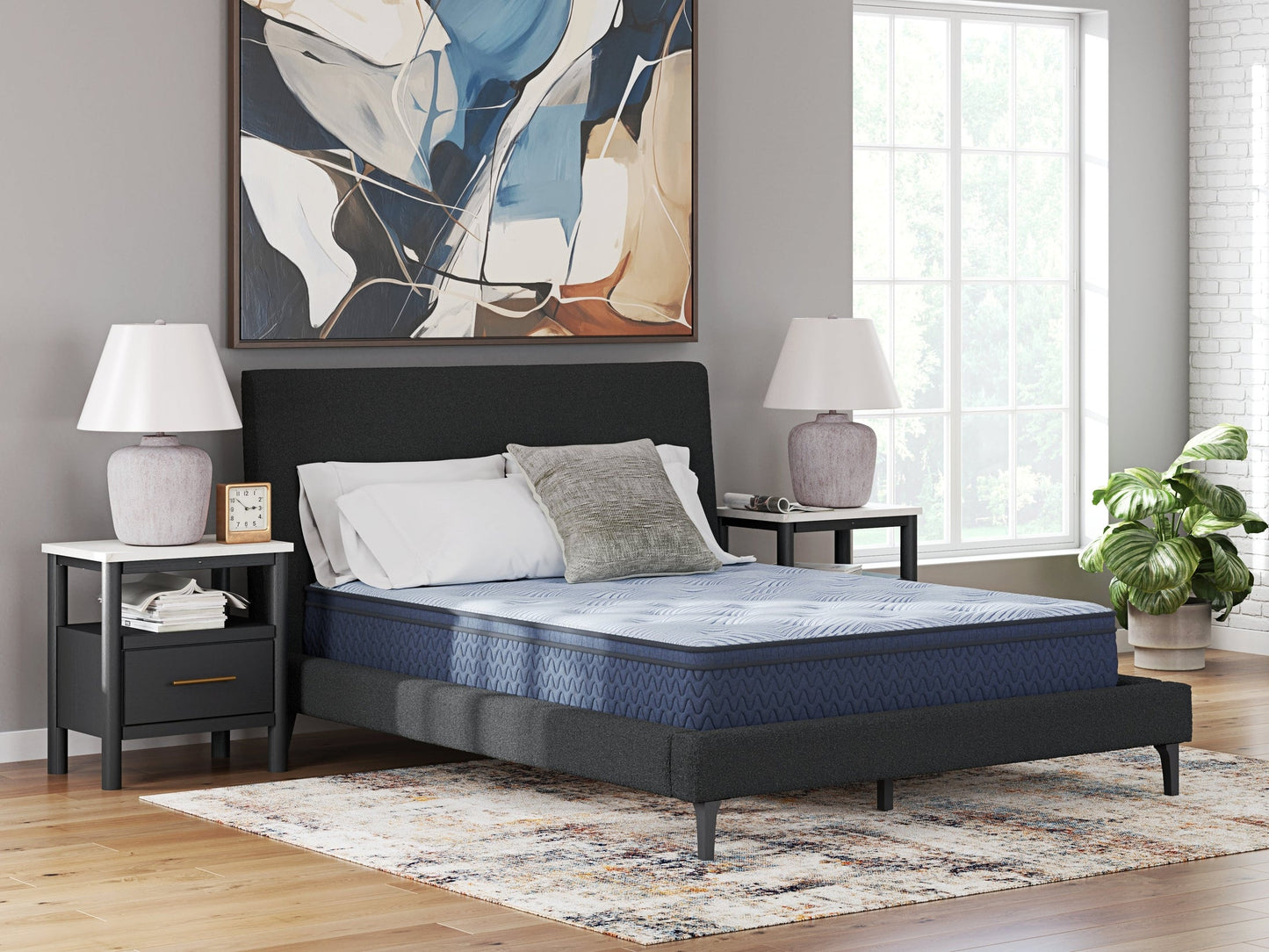 Peak 2.0 12 Hybrid Light Blue Queen Mattress- Viva Furn