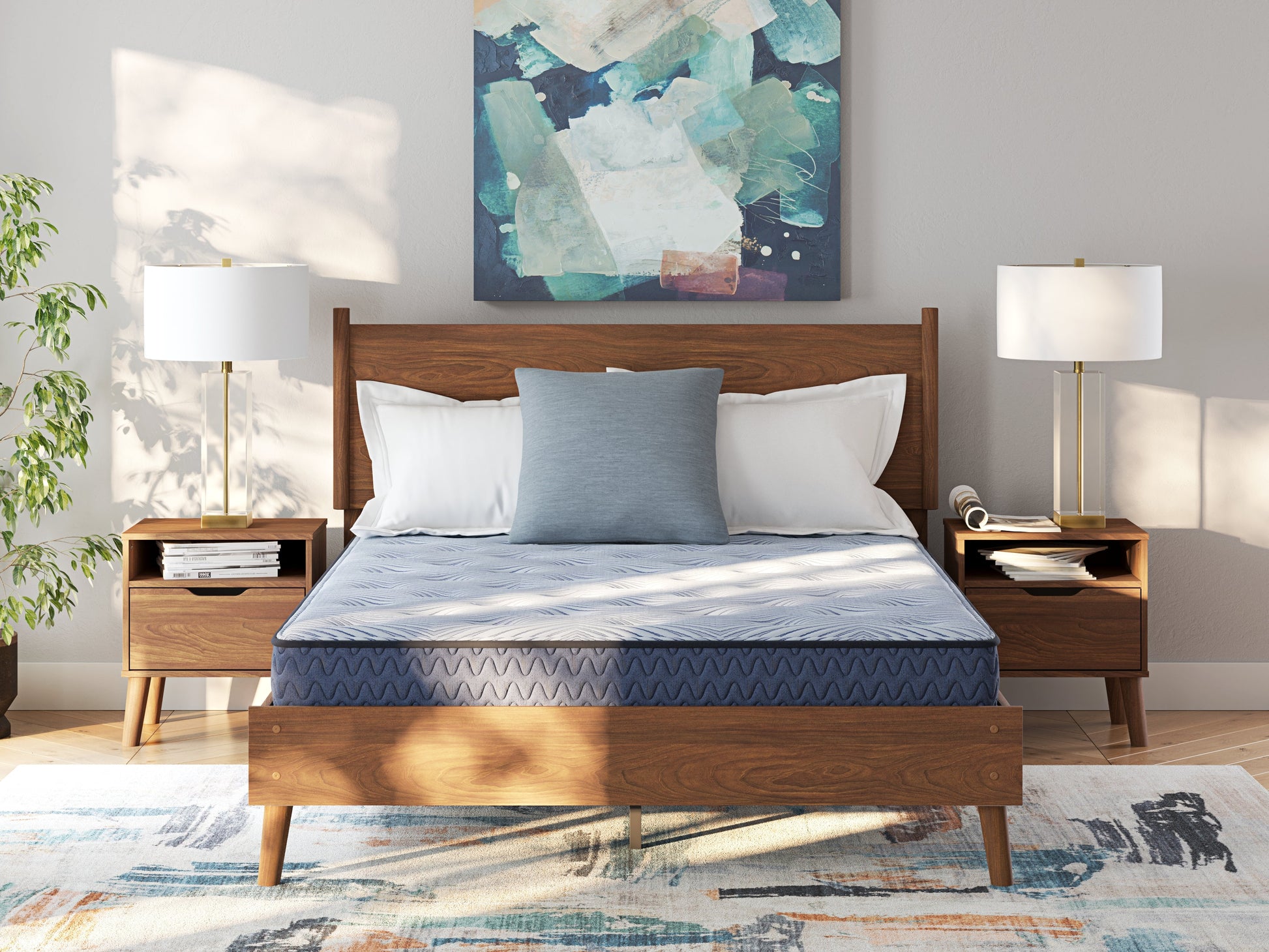 Peak 2.0 Bonnell Light Blue California King Mattress- Viva Furn