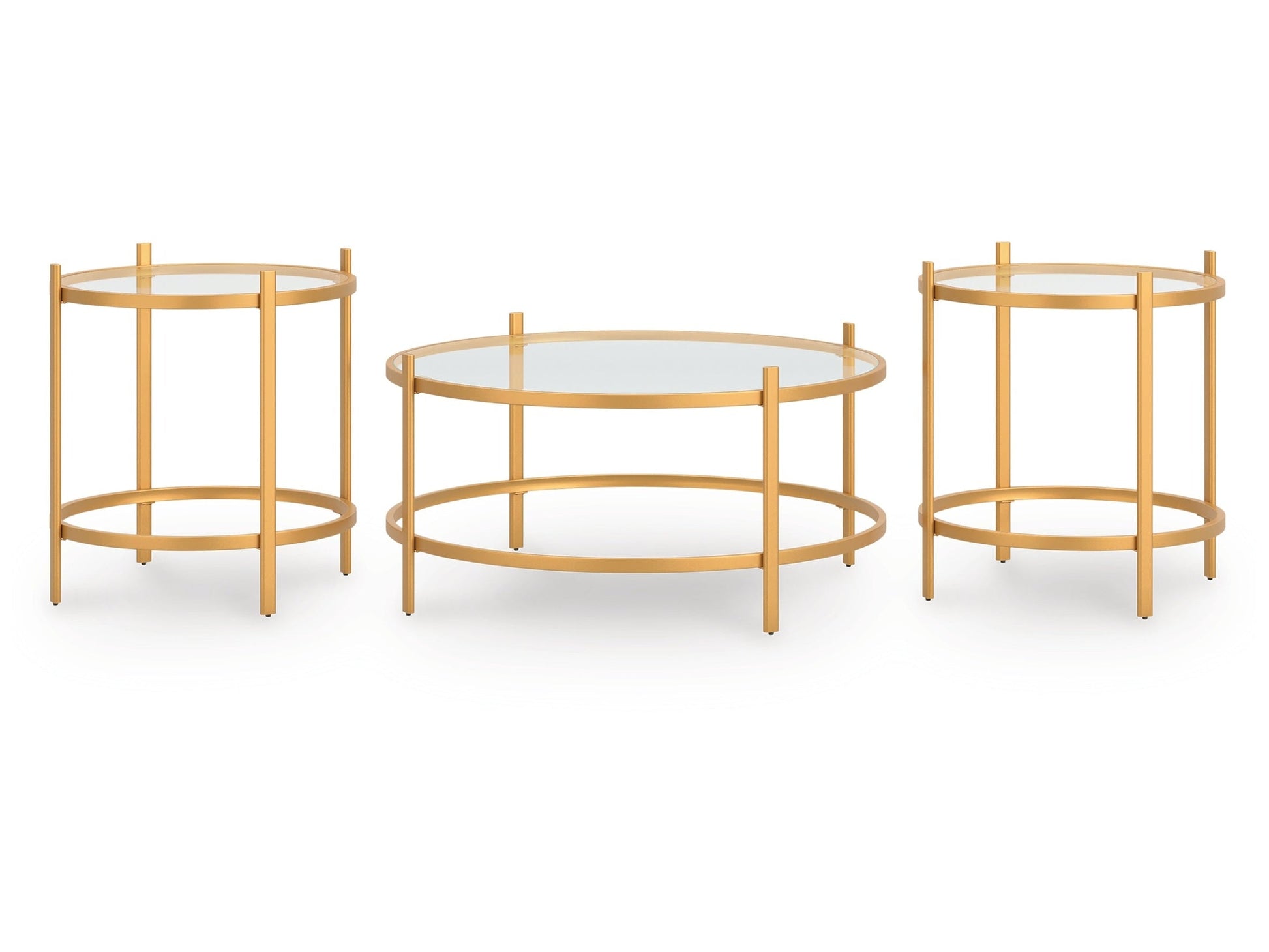 Pearlox Gold Occasional Table Set (Set of 3)- Viva Furn