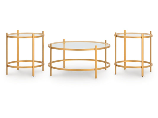 Pearlox Gold Occasional Table Set (Set of 3)- Viva Furn