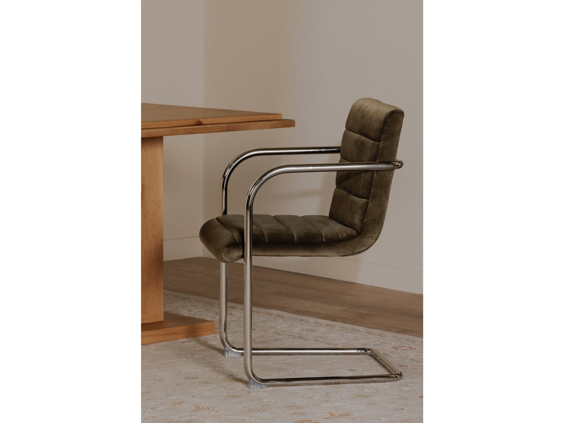 Pedro Green Mohair Dining Chair (Set of 2) - Ornate Home