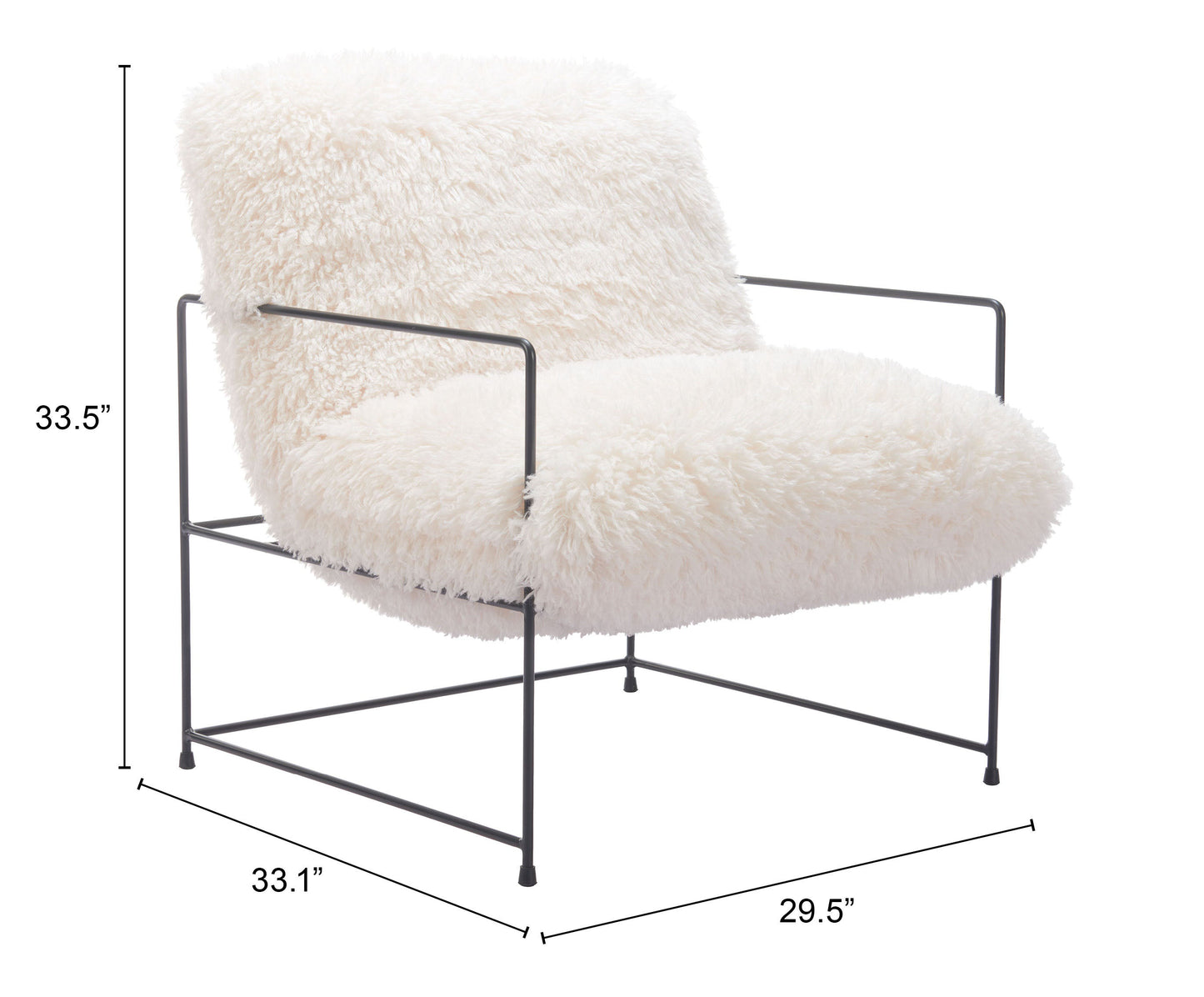 Pelut White Accent Chair - Ornate Home