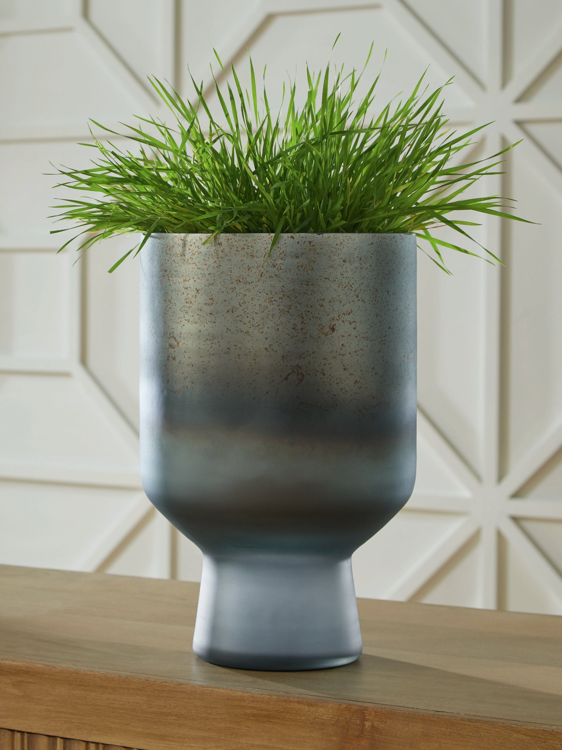 Pennmore Antique Blue Vase (12''H)- Viva Furn