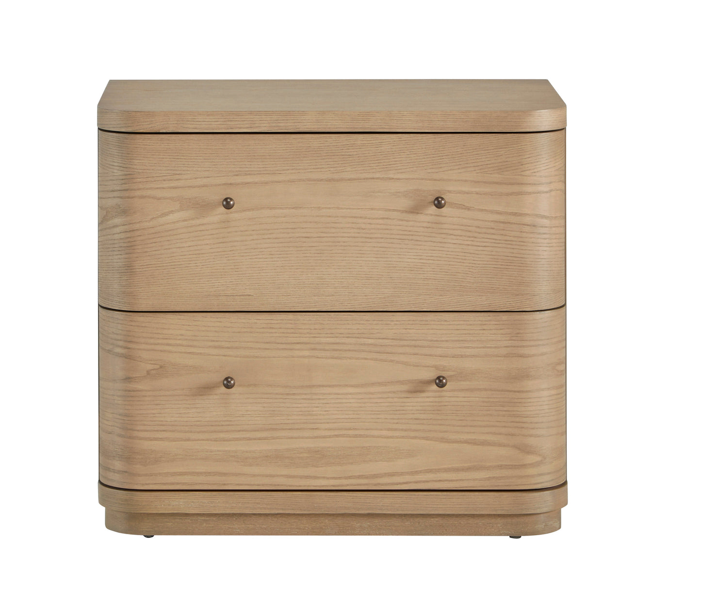 Penny Buff Cream Two Drawer White Ash Nightstand - Ornate Home