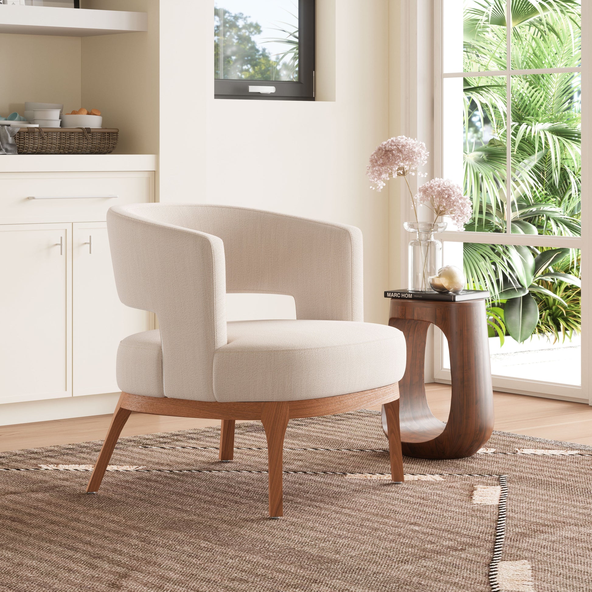 Penryn Beige Accent Chair - Ornate Home
