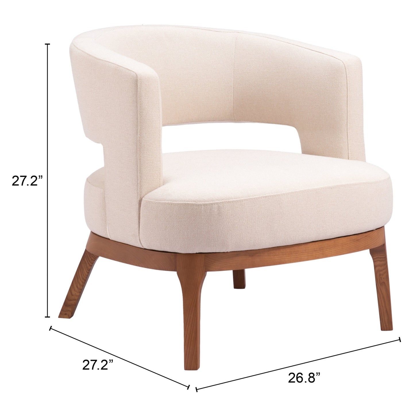 Penryn Beige Accent Chair - Ornate Home